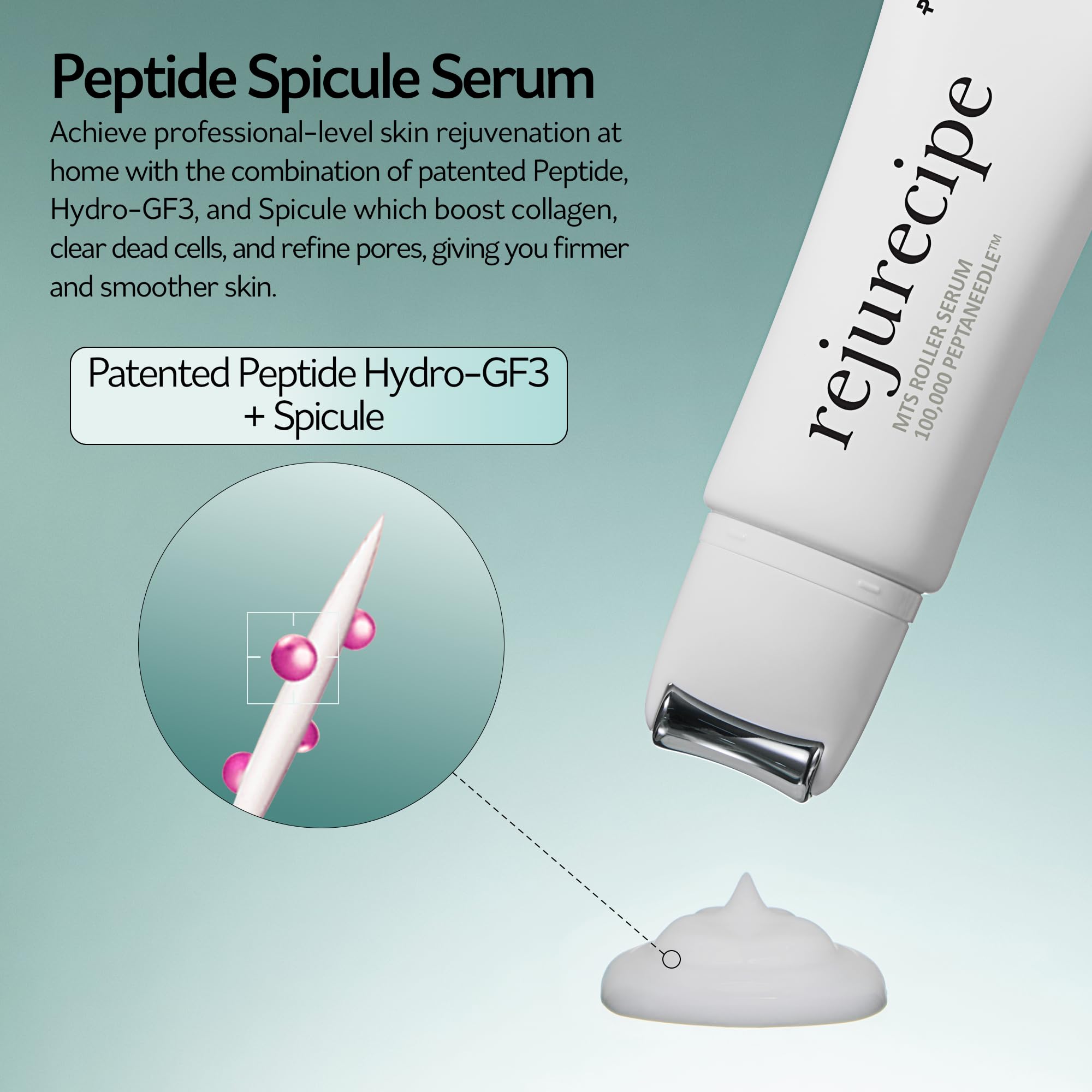 PESTLO Anti-Aging Skincare Set with Bakuchiol & Hyaluronic Acid | Rejurecipe Spicule Roller Serum & Baku:DN Cream | Firming Treatment for Wrinkles & Elasticity Boost | Perfect for Night Routine & Travel Skincare
