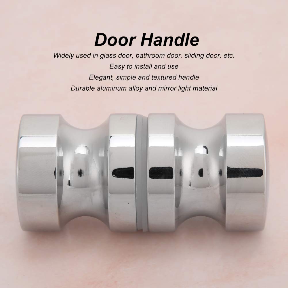 Glass Door Handle - Single Hole Bathroom Door Knob Hardware for Shower, Showcase & Cabinet - Durable Zinc Alloy Construction for Home & Commercial Use