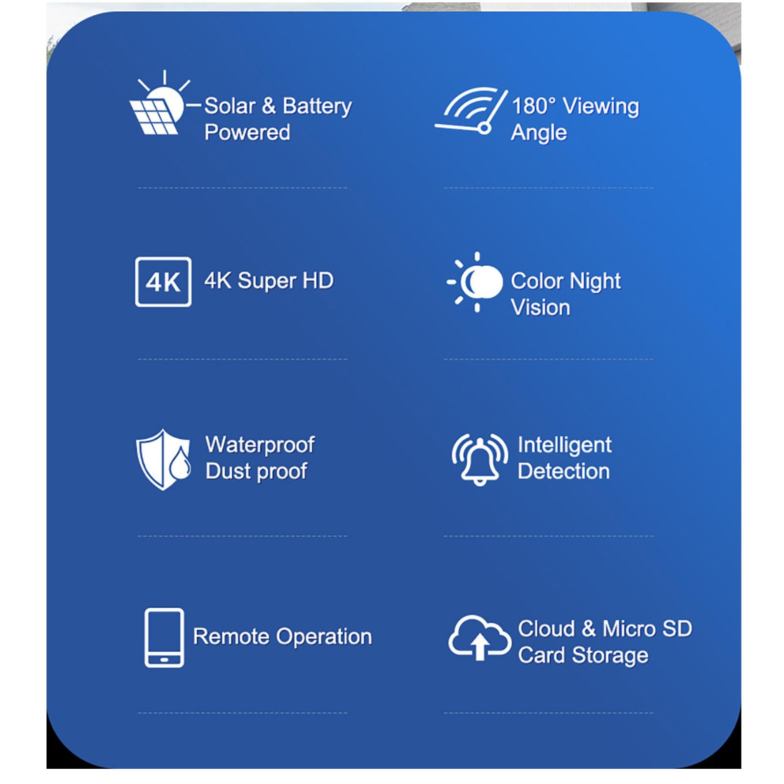 Plyisty Solar Security Camera - Wireless Outdoor Surveillance System with Dual Cameras, 18000mAh Rechargeable Battery & Solar Panel, IP66 Waterproof, Color Night Vision, Motion Detection - Ideal for Home Security, Backyard Monitoring, and Business Protection