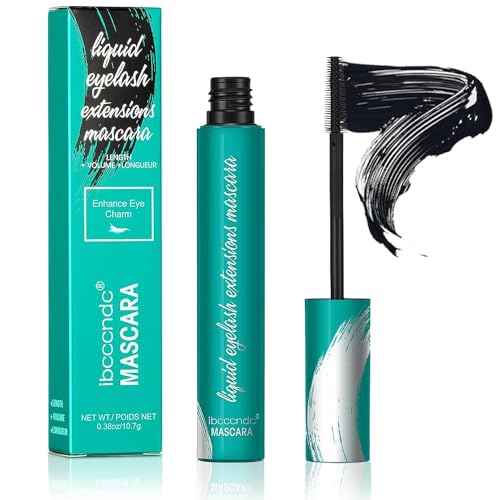 2Pcs Black Liquid Lash Extensions Mascara - Natural Lengthening, Waterproof, Smudge-proof, No Clumping, Long Lasting for All Day Wear | Perfect for Daily Use, Parties, Weddings & Special Occasions