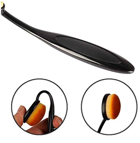 Zirak Oval Foundation Brush - Toothbrush Shape Concealer Makeup Brush for Flawless Base | Perfect for Liquid & Cream Foundations, Contouring & Blending