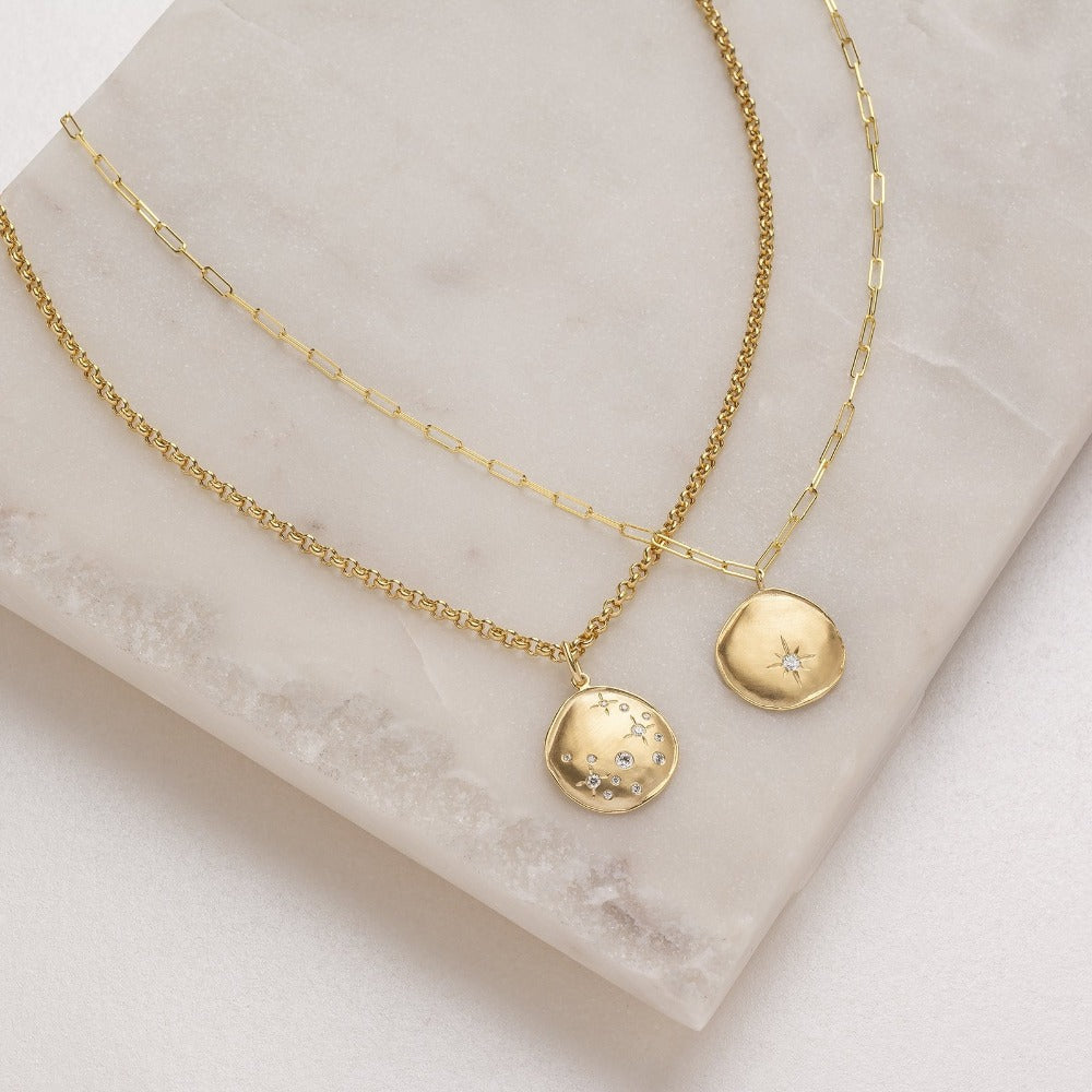 Luna Scattered Star Coin Necklace - Elegant Celestial Jewelry for Women, Perfect for Parties, Date Nights & Special Occasions