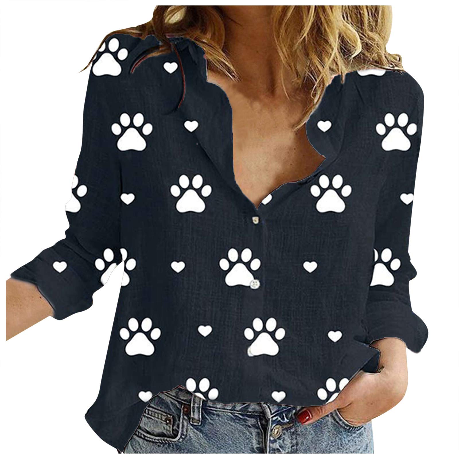 Plus Size Women's Short Sleeve Daisy Print Cotton T-Shirt - Casual Blouse & Long Shirt for Everyday Wear, Summer Outfits, and Office Attire