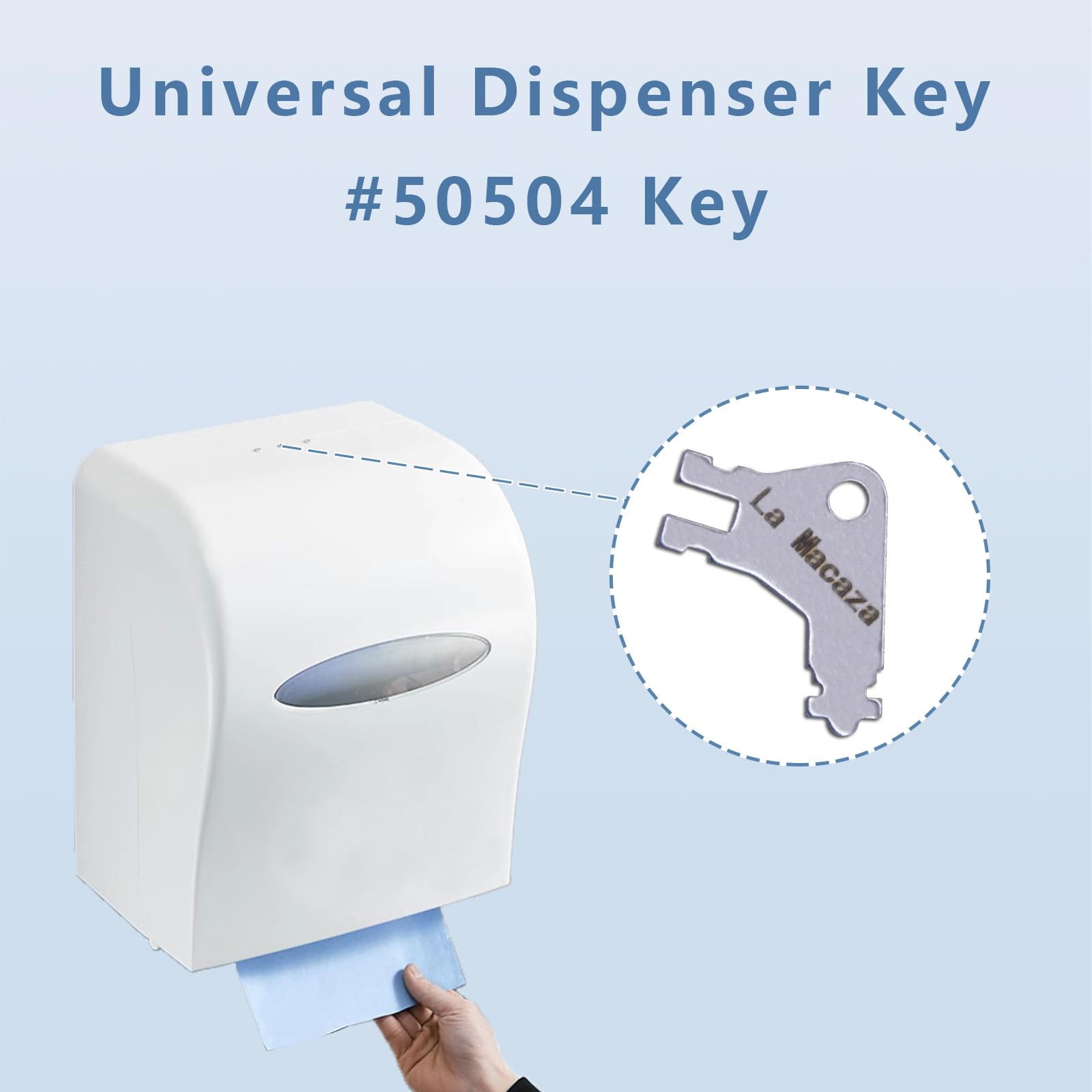 10PCS Universal Dispenser Replacement 50504 Key - Commercial Grade for Toilet Paper & GP Towel Dispensers - Perfect for Restrooms, Offices, and Public Facilities Maintenance