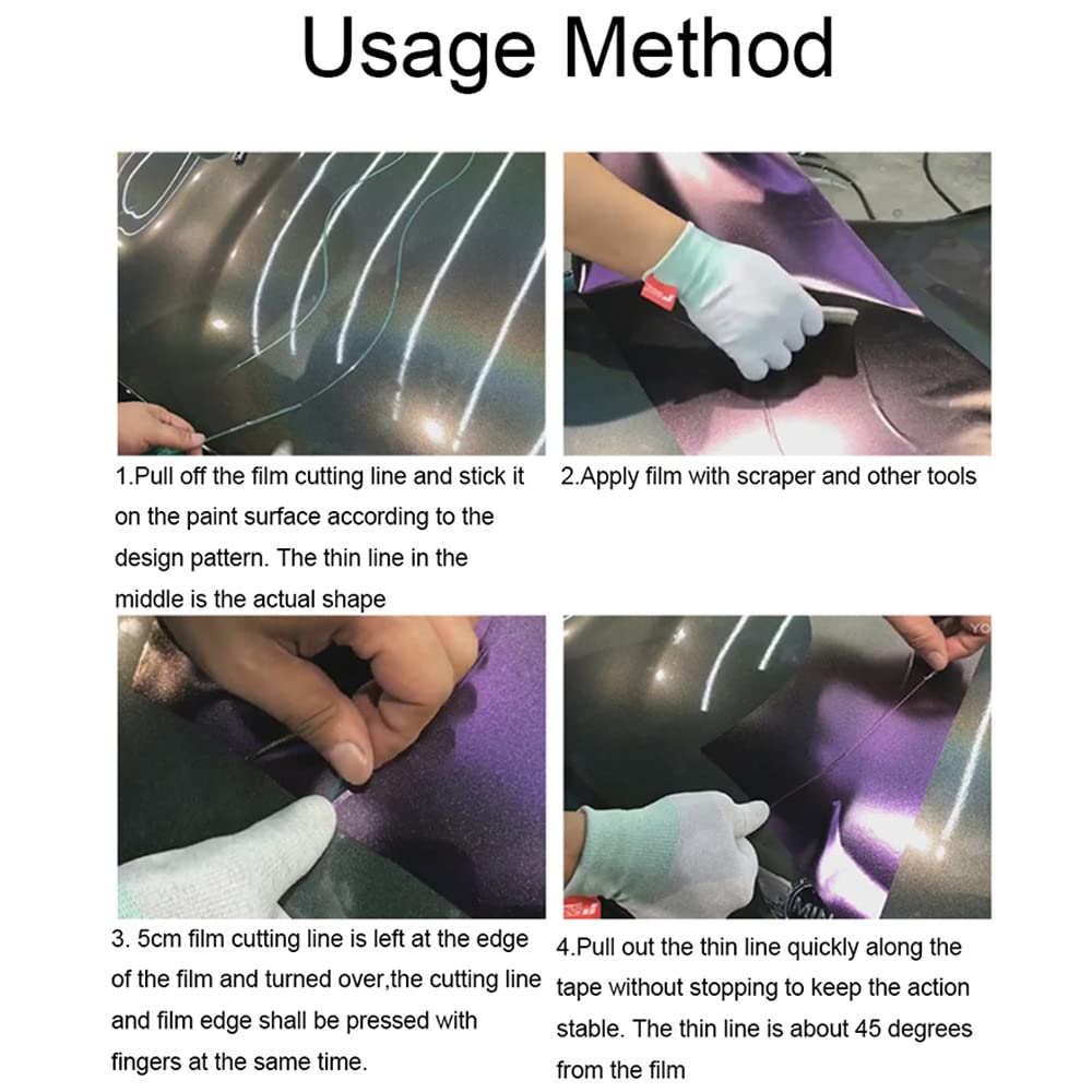 5M Design Line Vinyl Wrap Cutting Tape - Professional Sculpture Graver Cutter Tool for Car Wrapping, Decals & DIY Projects - High Precision Film Cutting Tool (5M Roll) - Perfect for Automotive, Sign Making & Craft Applications