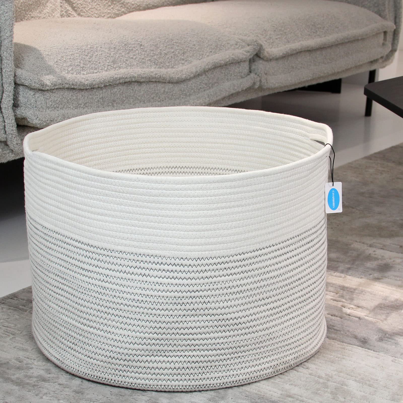 Casaphoria XXXLarge Cotton Rope Storage Basket - 21.7
