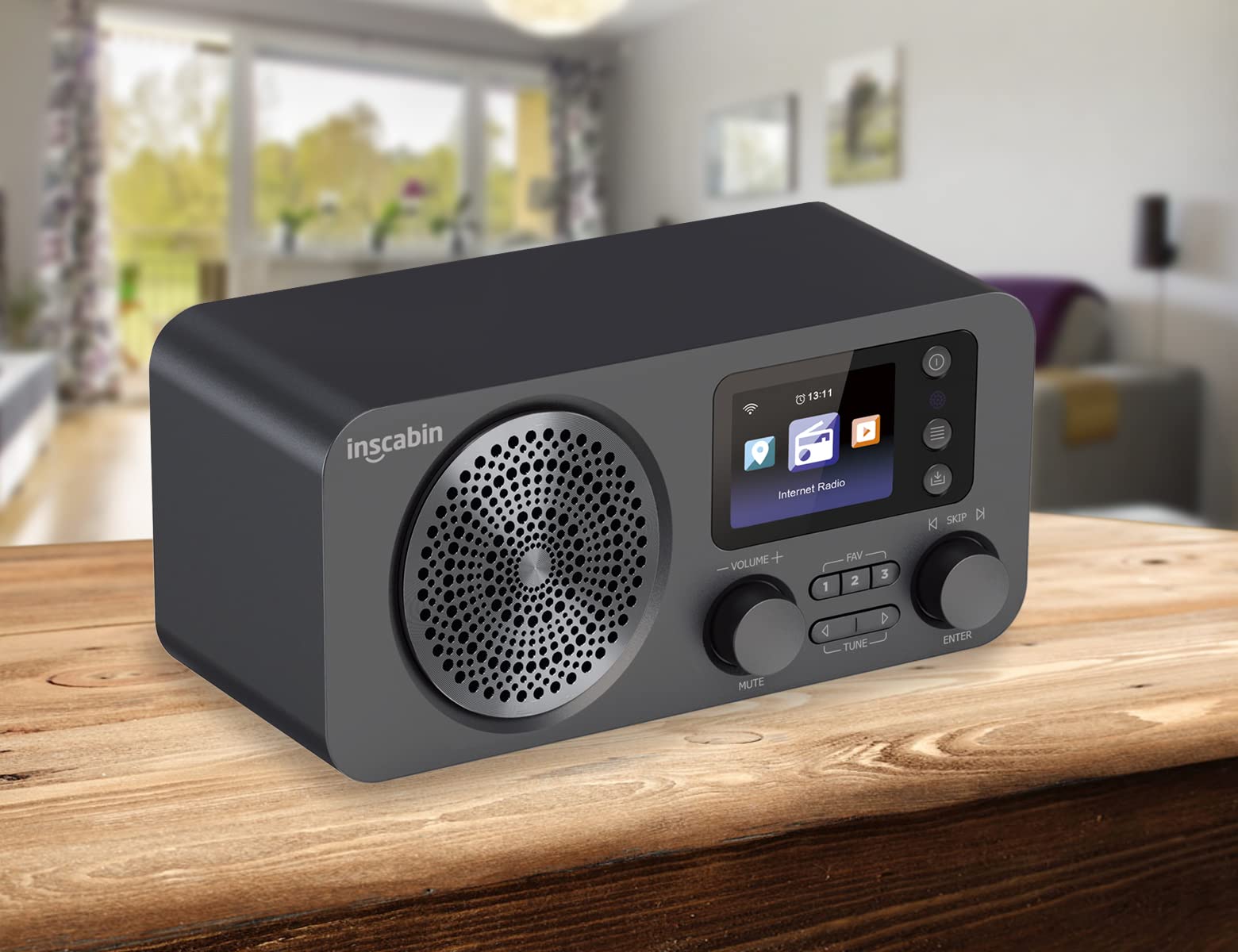 D7 Internet DAB/DAB+ Digital Radio with Spotify Connect & Bluetooth - Portable In-Car & Home Wireless Radio for Music Streaming (Black)