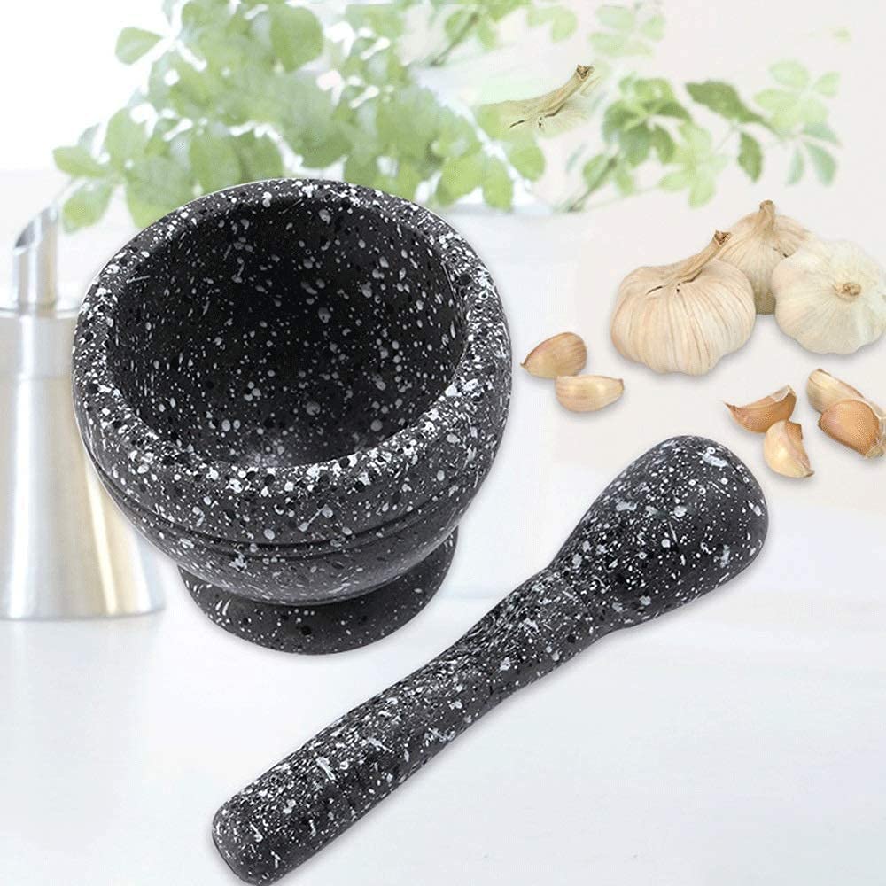 Premium Mortar and Pestle Set - Natural Stone Spice Grinder for Garlic, Herbs & Spices - Durable Kitchen Tool for Crushing, Grinding & Mixing - Perfect for Home Cooking, Baking & Ayurvedic Remedies