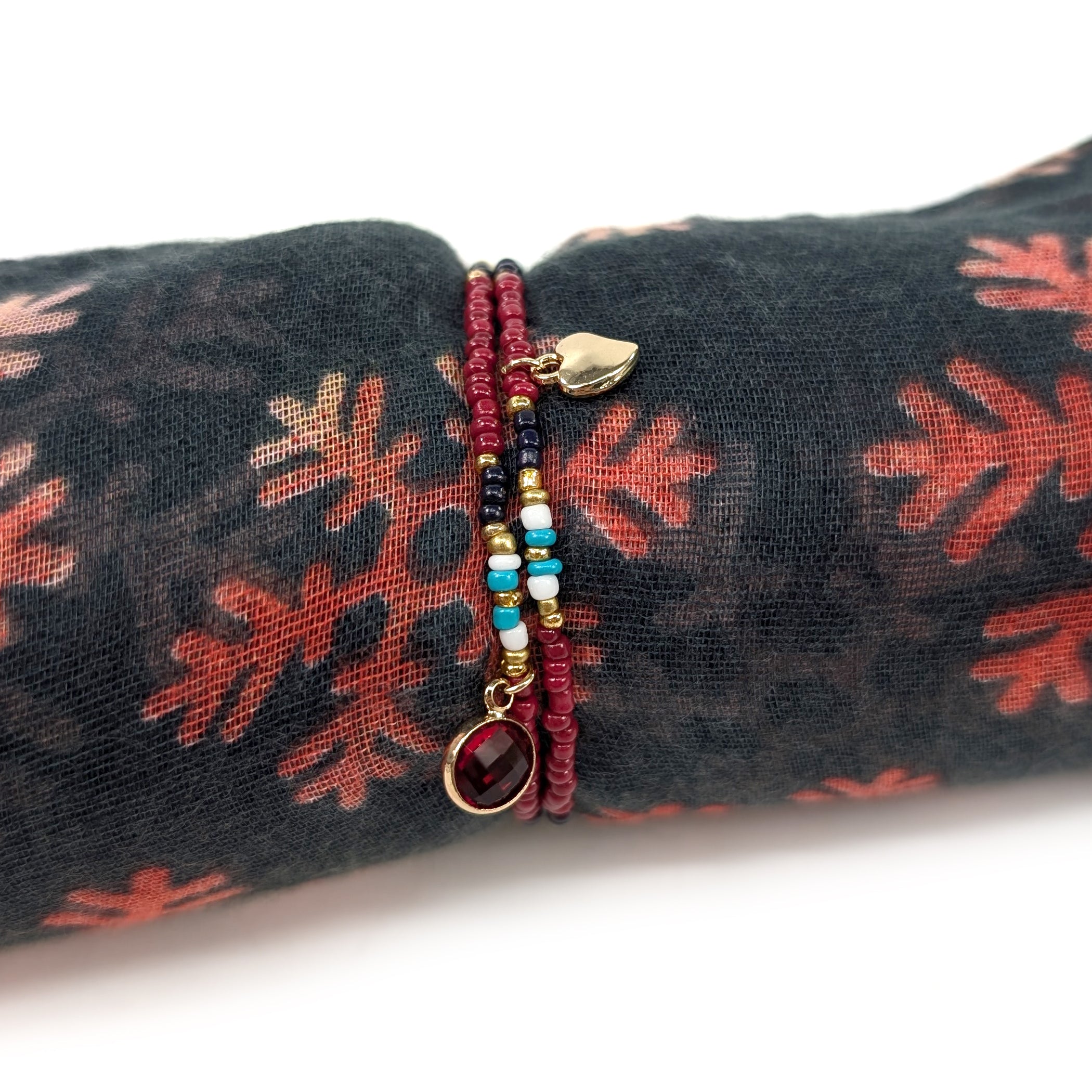 Elegant Black Snowflake Scarf & Bracelet Gift Set in Cracker Box - Perfect for Christmas, Birthday, and Holiday Gifting