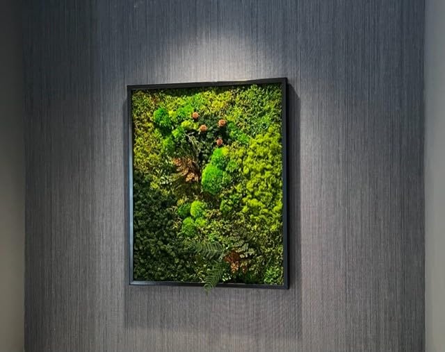 Live Preserved Moss Wall Art - Unique Handmade Moss Art in Wooden Frame - Custom Home & Office Decor - Made in USA (17
