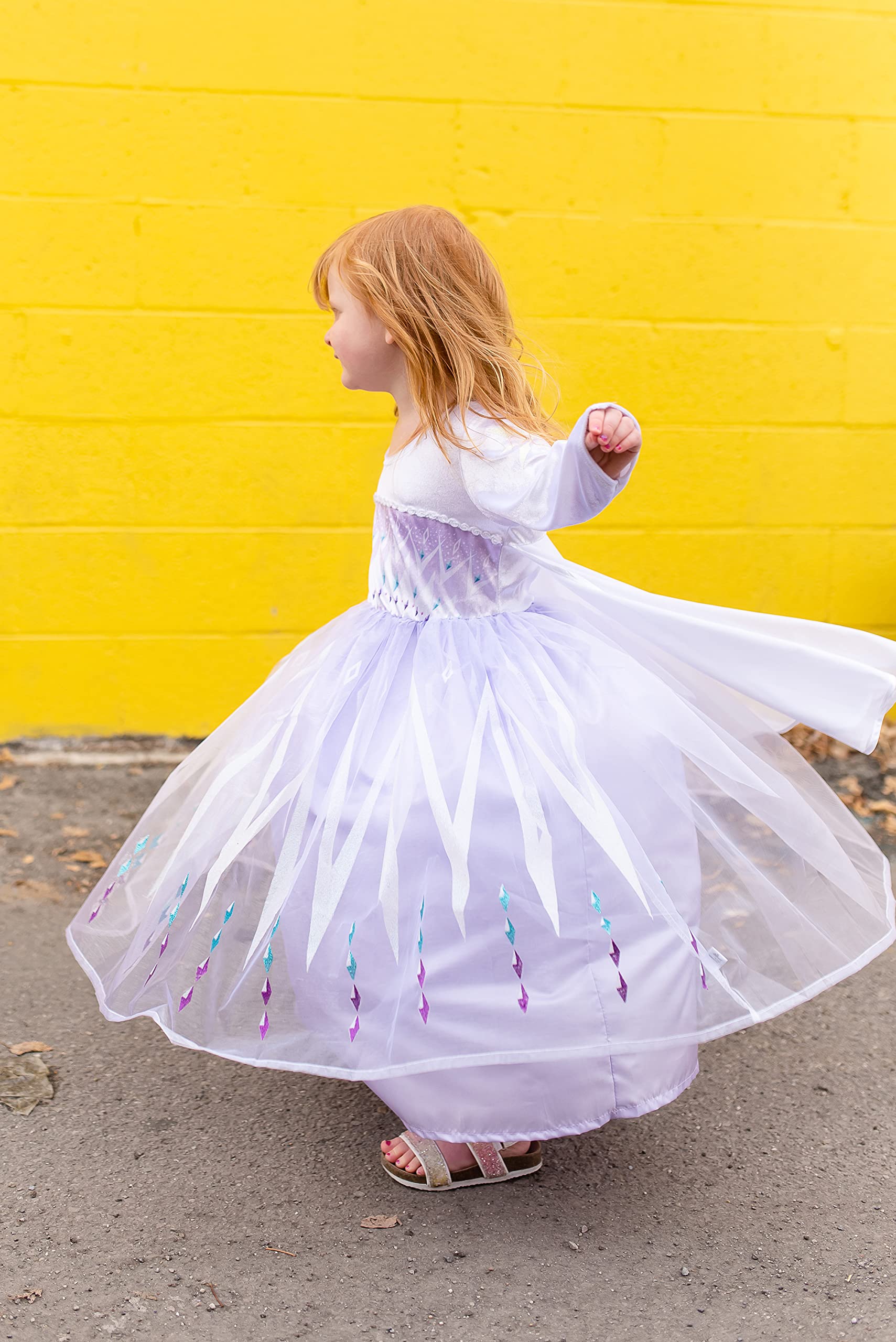 Little Adventures Deluxe Ice Queen Coronation Dress - Machine Washable Kids Princess Costume for Pretend Play, Birthday Parties & Halloween Dress Up | Perfect for Themed Events & Photo Shoots
