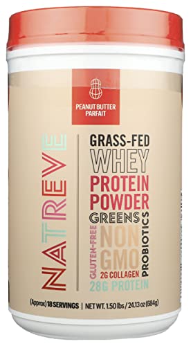 Natreve Whey Protein Powder Peanut Butter Parfait - Gluten Free, 24g Protein per Serving, 675g (1 Pack) | Perfect for Post-Workout Recovery, Smoothies & Healthy Snacks