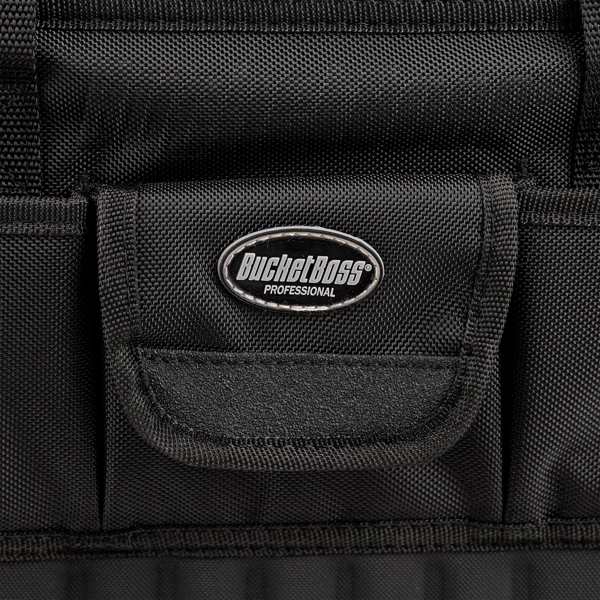 Bucket Boss Pro Racer 14 Tool Bag - Professional Series (66014) | Durable Construction for Mechanics & DIY Enthusiasts | Perfect for Auto Repair, Construction & Home Improvement Projects