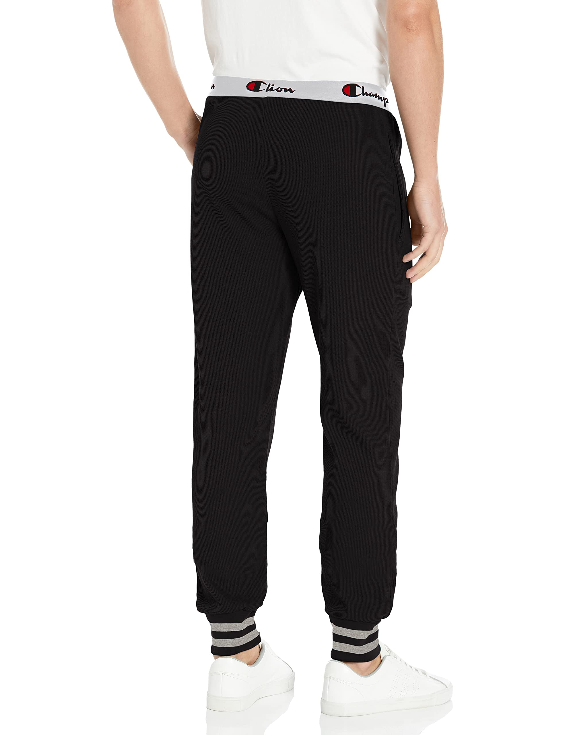 Champion Men's Waffle Rib Cuff Sleep Pants - Soft & Comfortable Lounge Pajama Bottoms for Relaxing at Home & Sleeping