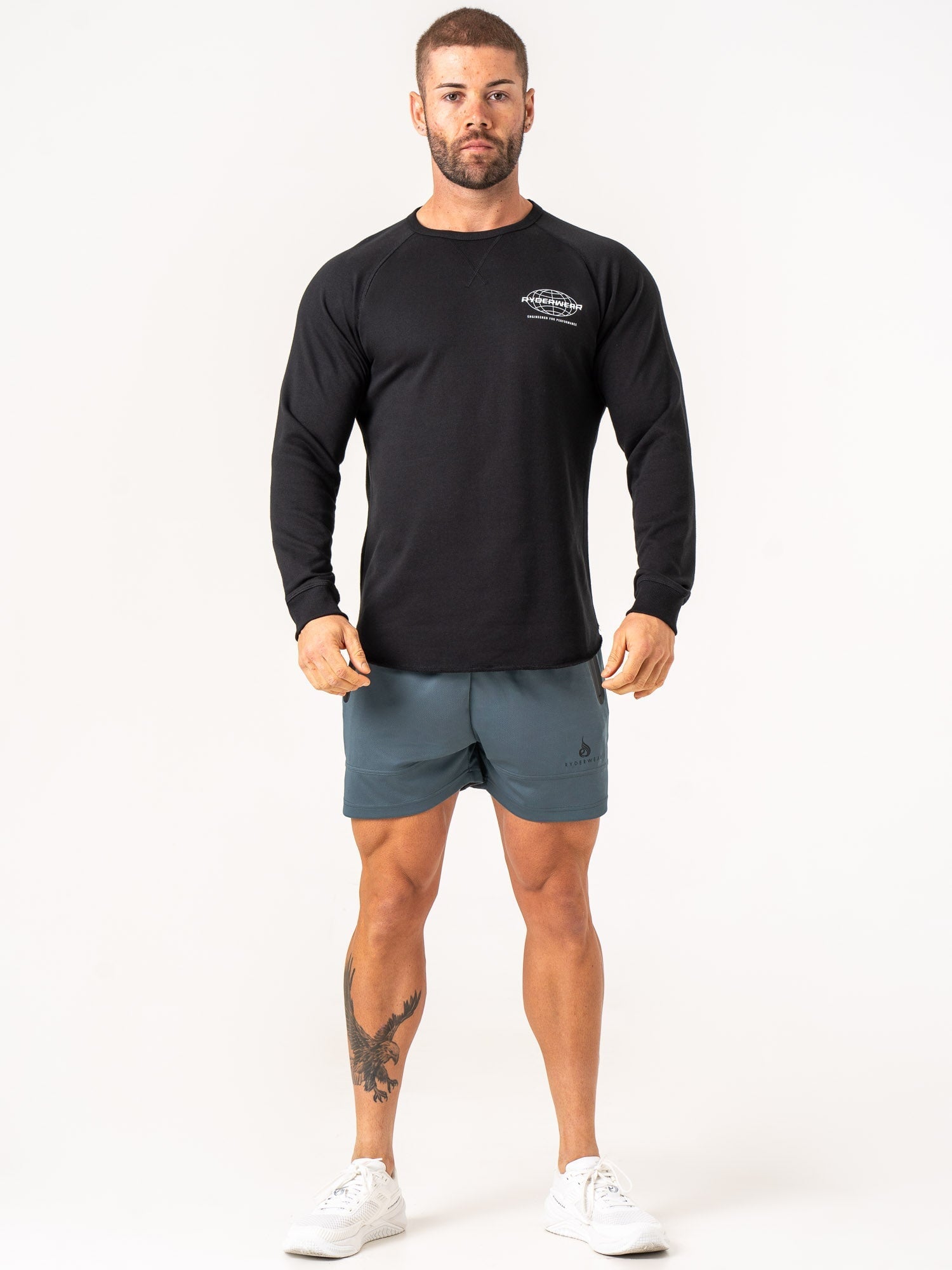 Energy Crew Neck T-Shirt for Men - Soft Cotton Black Tee - Casual Wear & Gym Workout Shirt
