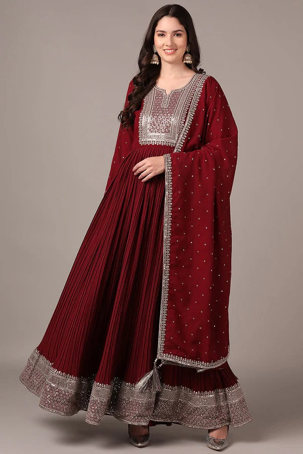 Elegant Anarkali Suit for Diwali & Festive Occasions - Traditional Indian Party Wear for Women - Perfect for Weddings, Celebrations & Cultural Events
