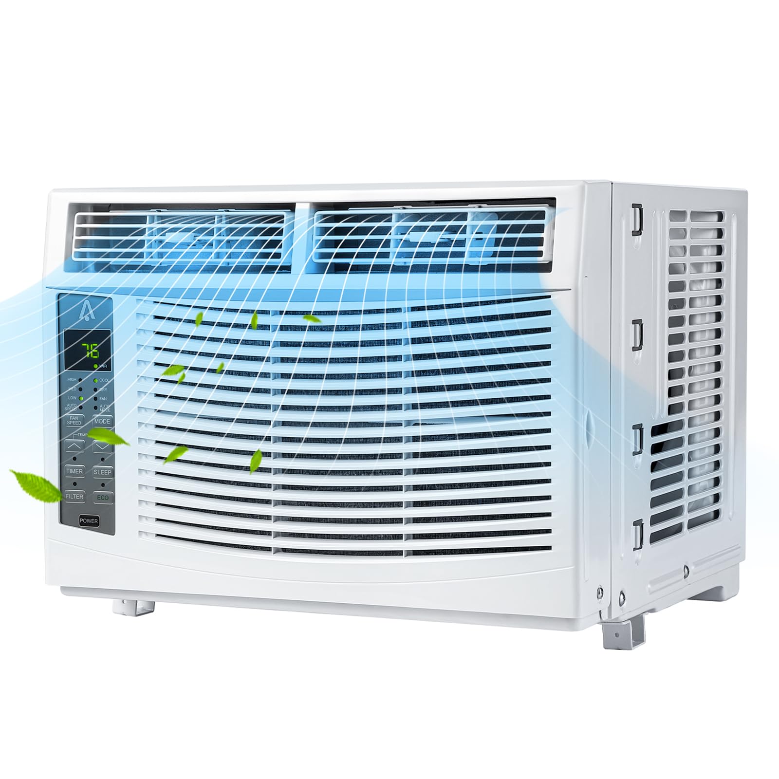 6000 BTU Window Air Conditioner - Fast Cooling for 250 Sq.Ft Rooms, 115V Remote & App Controlled, 50dB Low Noise, Easy Installation - Perfect for Bedrooms, Offices & Small Spaces