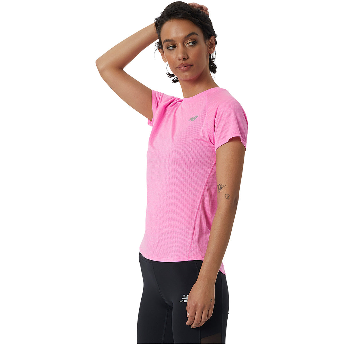 New Balance Impact Run Short Sleeve Women's Running Shirt - Lightweight Moisture-Wicking Activewear for Jogging, Gym & Outdoor Workouts