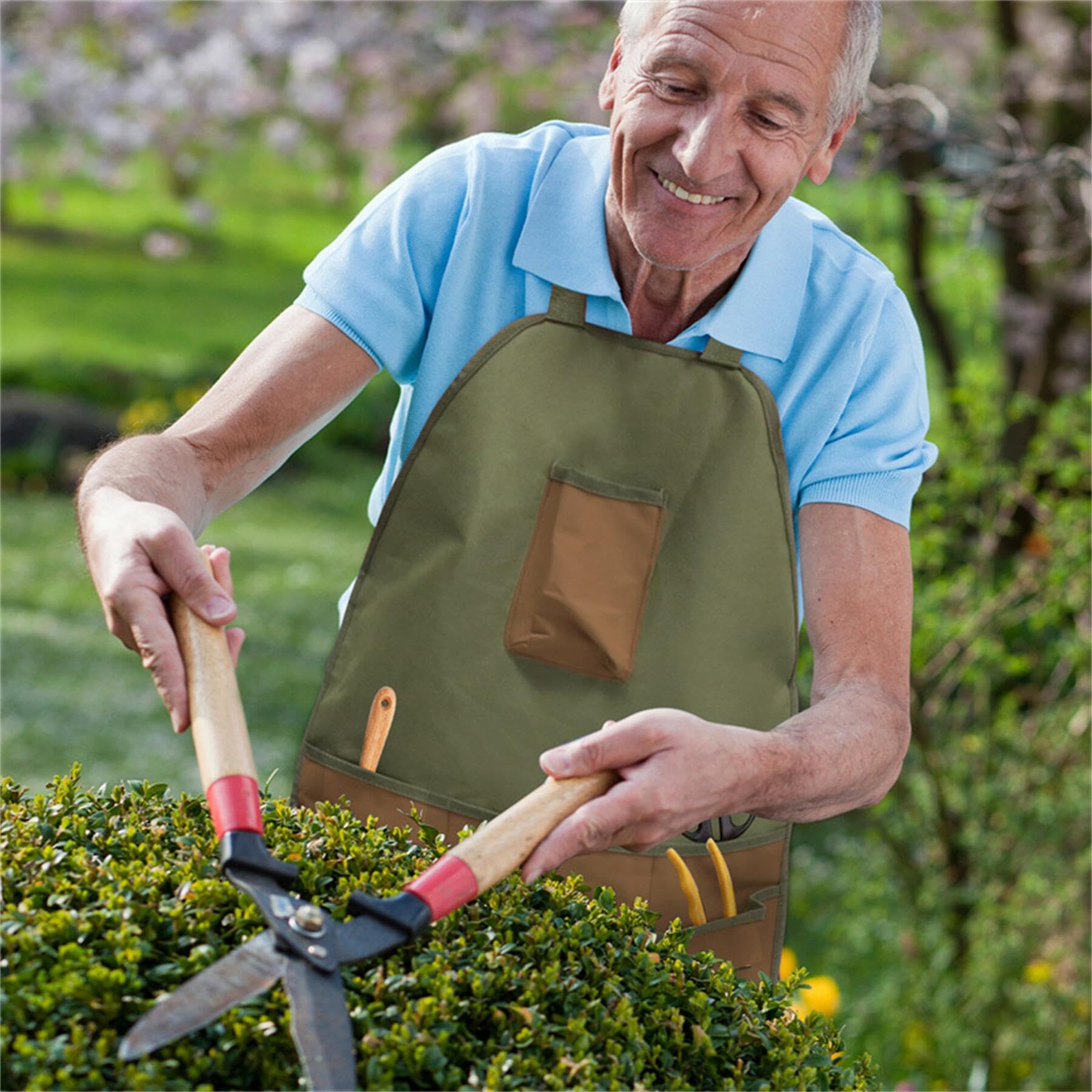 Durable Water-Resistant Gardening Apron with Quick-Release Pockets - Perfect for Harvesting, Planting & Outdoor Gardening Activities