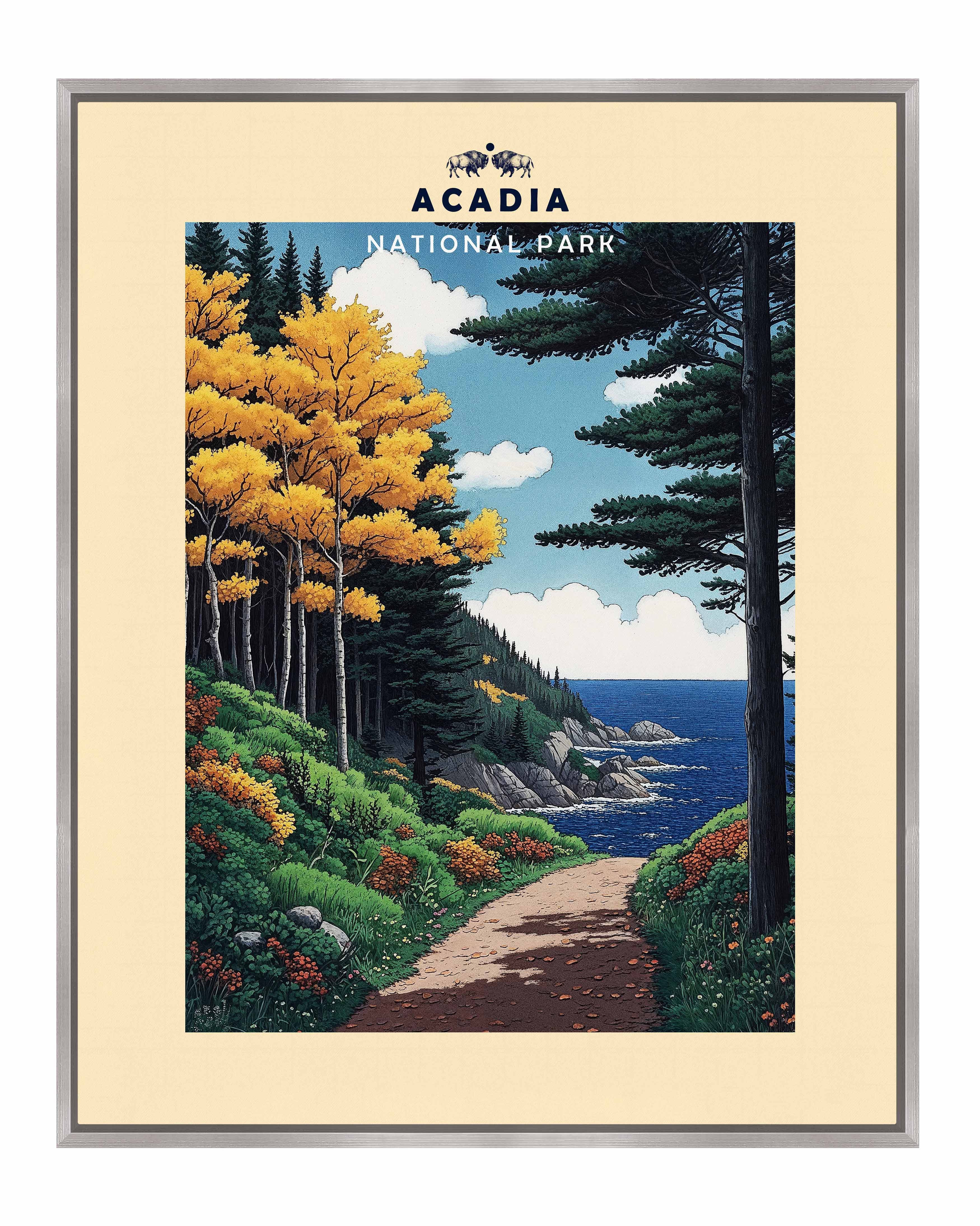 Acadia Gallery Wrapped Canvas - Premium Wall Art for Home & Office Decor - Perfect for Living Room, Bedroom & Office Spaces