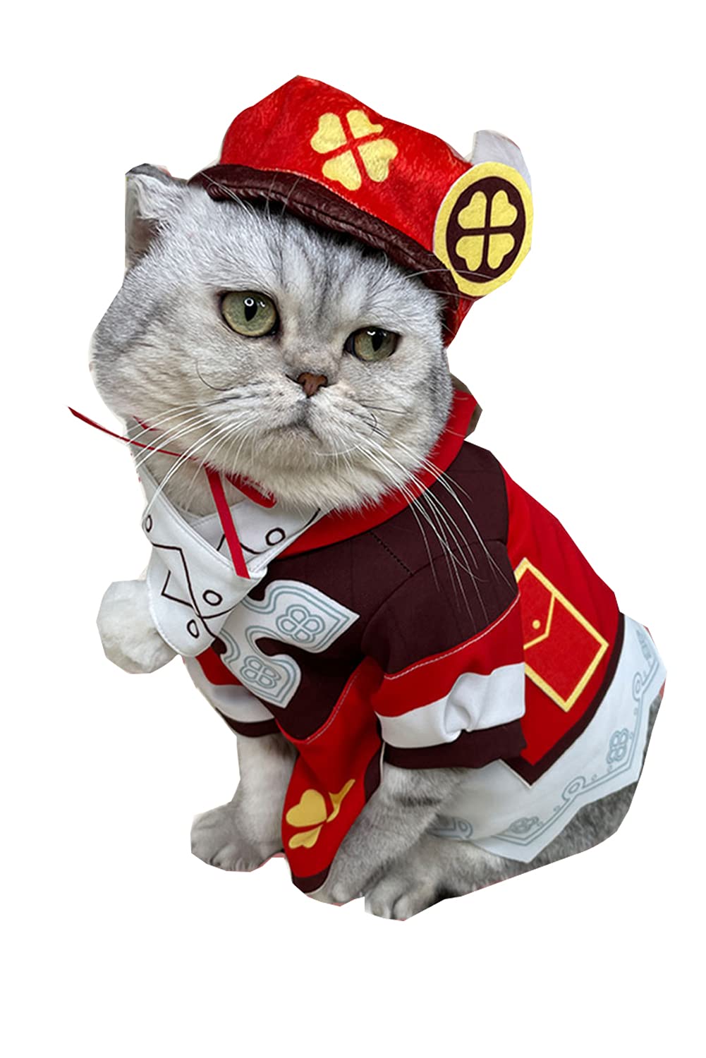 Wolancy Genshin Impact Paimon Cat & Dog Costume - Halloween Pet Cosplay Outfit for Anime Fans | Perfect for Halloween Parties, Cosplay Events & Themed Photo Shoots