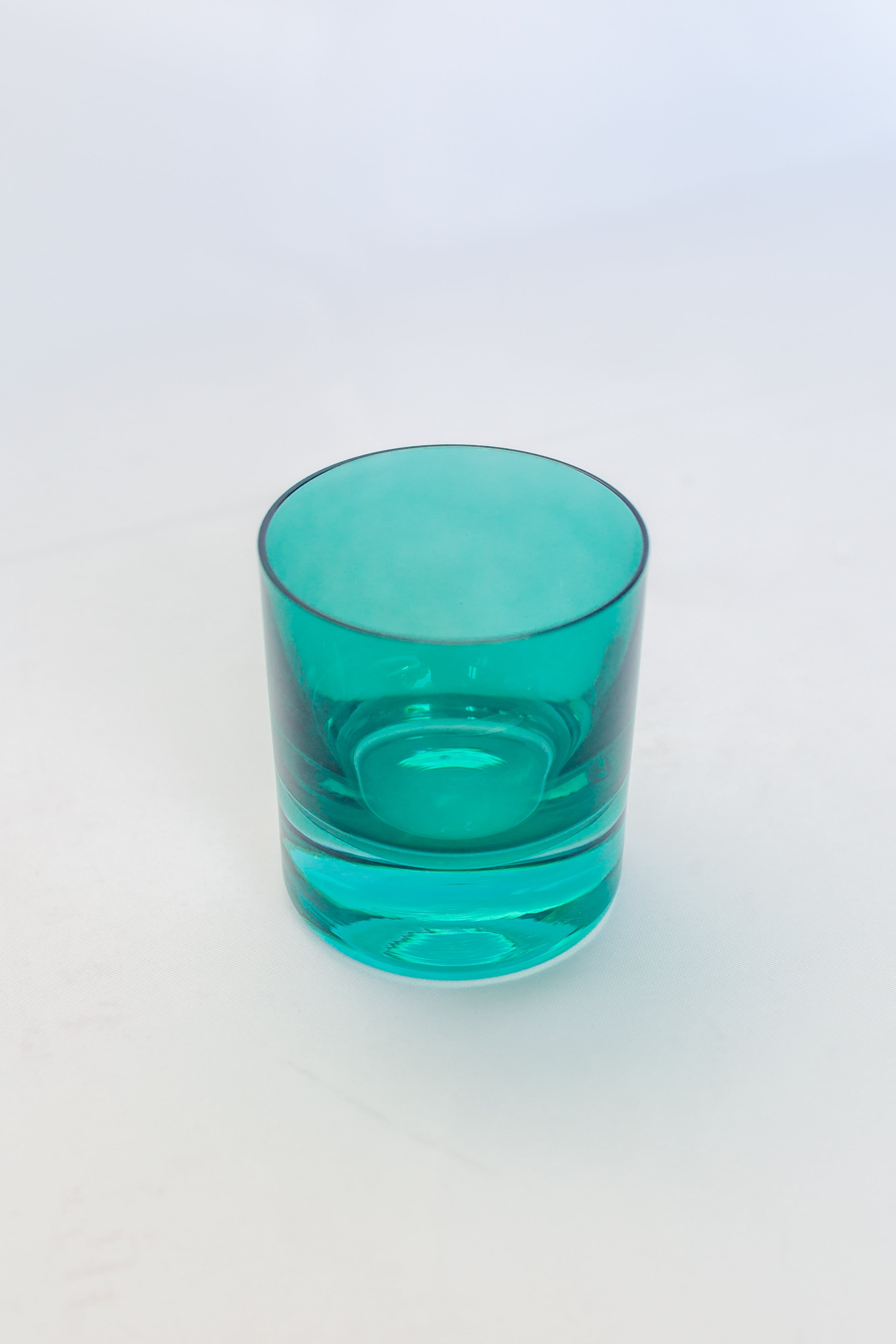 Estelle Colored Rocks Glass Set of 6 - Emerald Green Barware for Cocktails, Whiskey, and Iced Beverages - Perfect for Home Bars, Parties, and Gifts