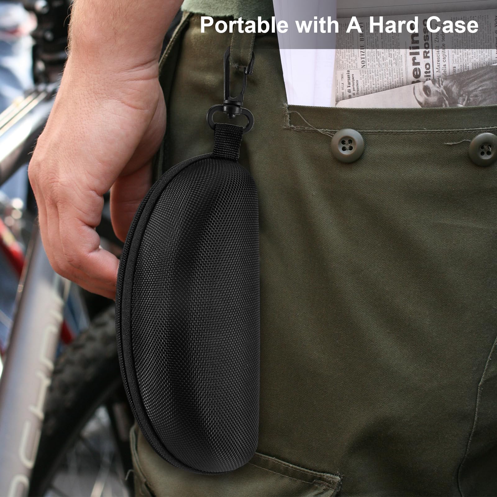 XAEGISTAC Anti-Fog Shooting Glasses - Adjustable Safety Eyewear for Shooting Range & Outdoor Sports - Comes with Zipper Hard Case - Perfect for Hunting, Airsoft & Tactical Training