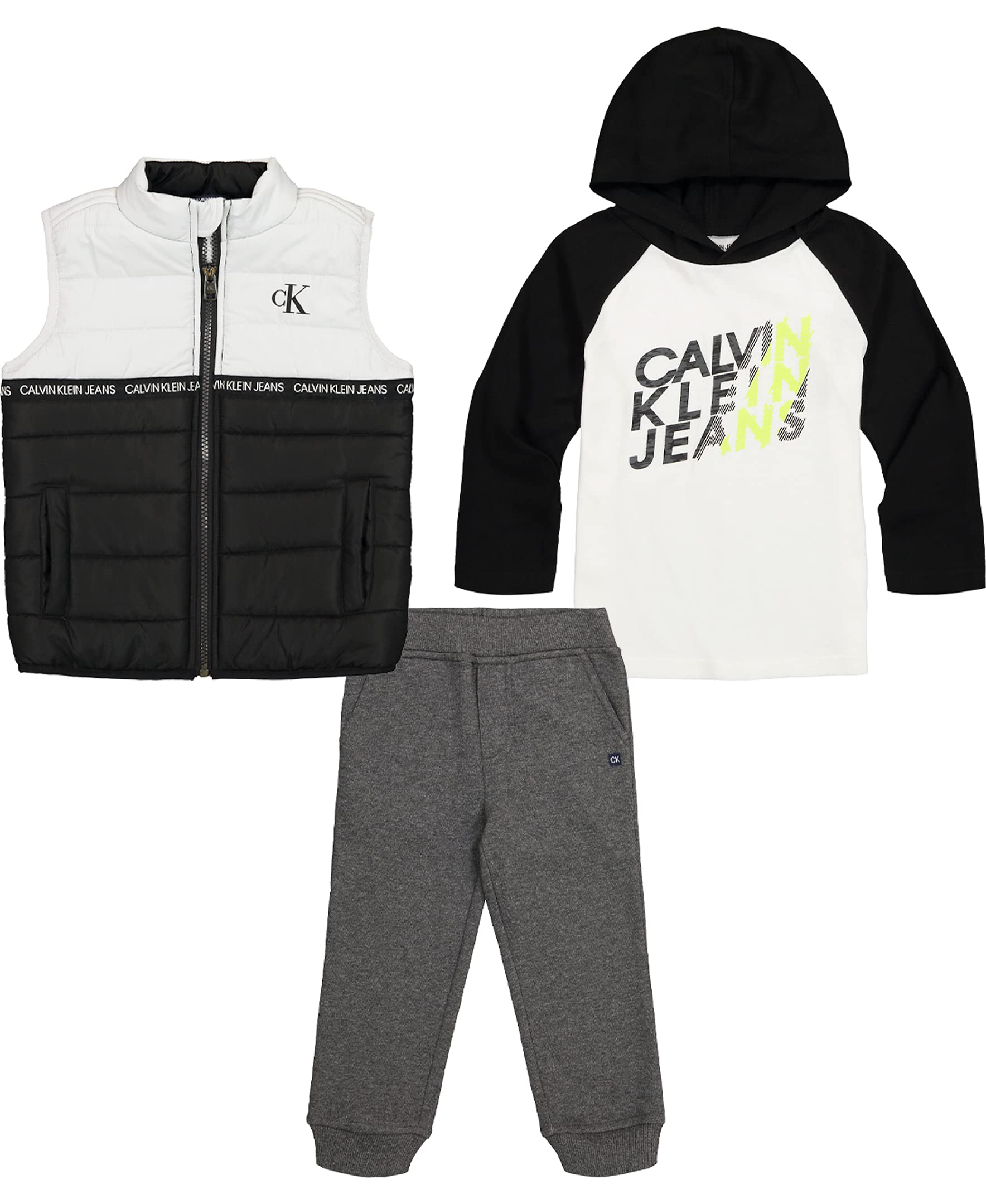Calvin Klein Boys' 3-Piece Vest & Pants Set | Formal Outfit for Weddings, Parties & School Events | Premium Cotton Blend Comfort