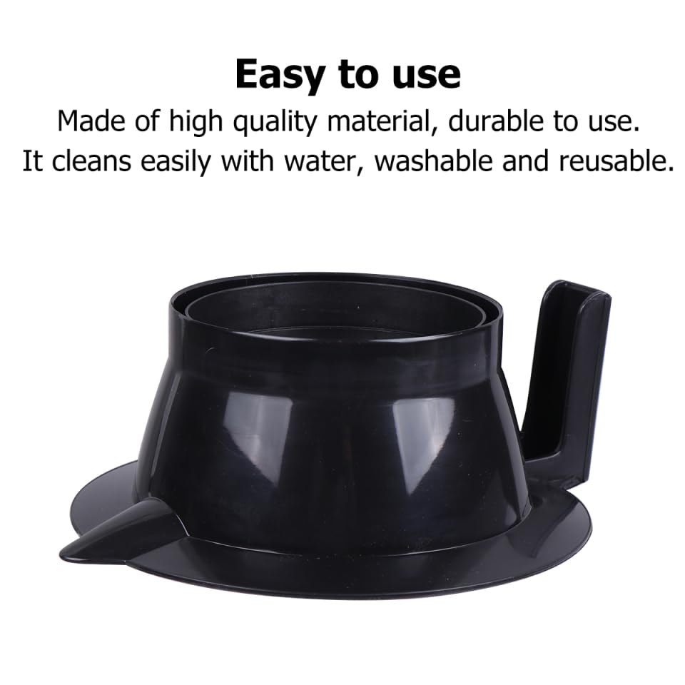 4Pcs Black Plastic Hair Color Mixing Bowls - Salon Styling & Hairdressing Tint Bowls for Professional Hair Dye Application | Perfect for At-Home Coloring & Salon Use