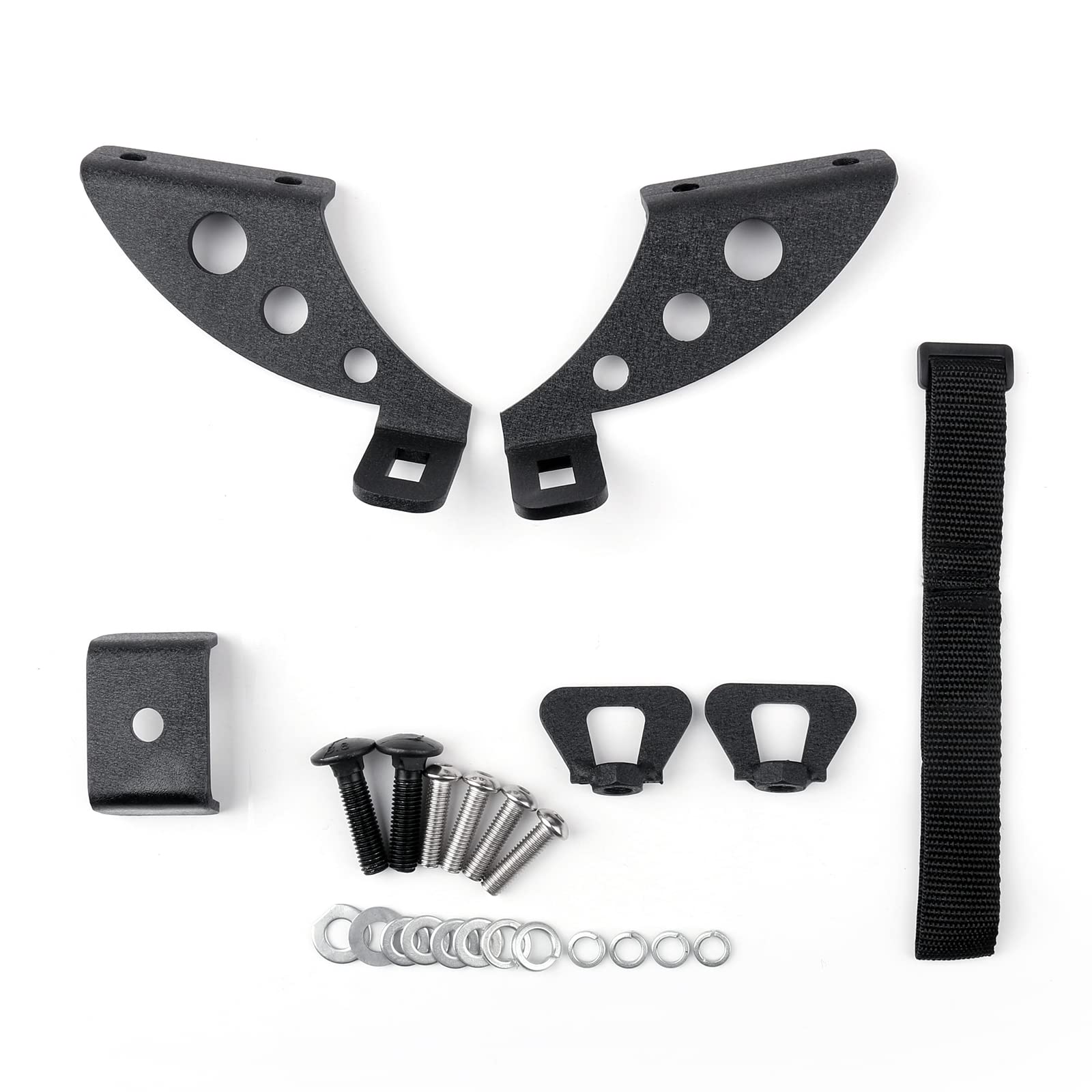 Topteng Car Jack Mount Kit for Jeep Wrangler JK (2007-2018) - Hood & Rear Door Hinge Bracket | Off-Road Accessories & Vehicle Recovery Gear