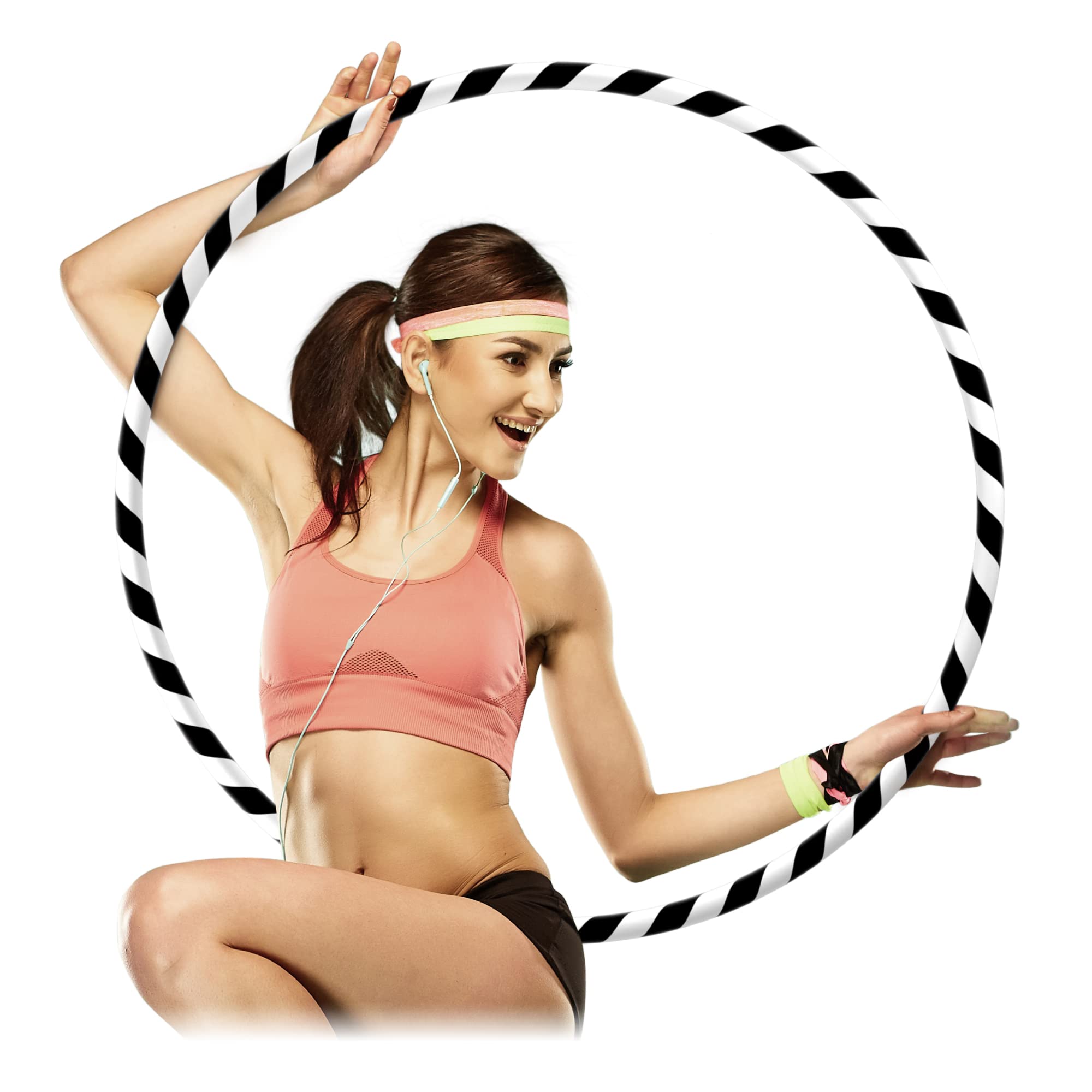 Speevers Collapsible Koala Hoop for Adults & Kids - Padded PE Tube with Velvet Fabric - Fitness Exercise Equipment, Gymnastics & Playground Toy - Includes Carry Strap - Perfect for Home Workouts, Outdoor Play & Gym Training