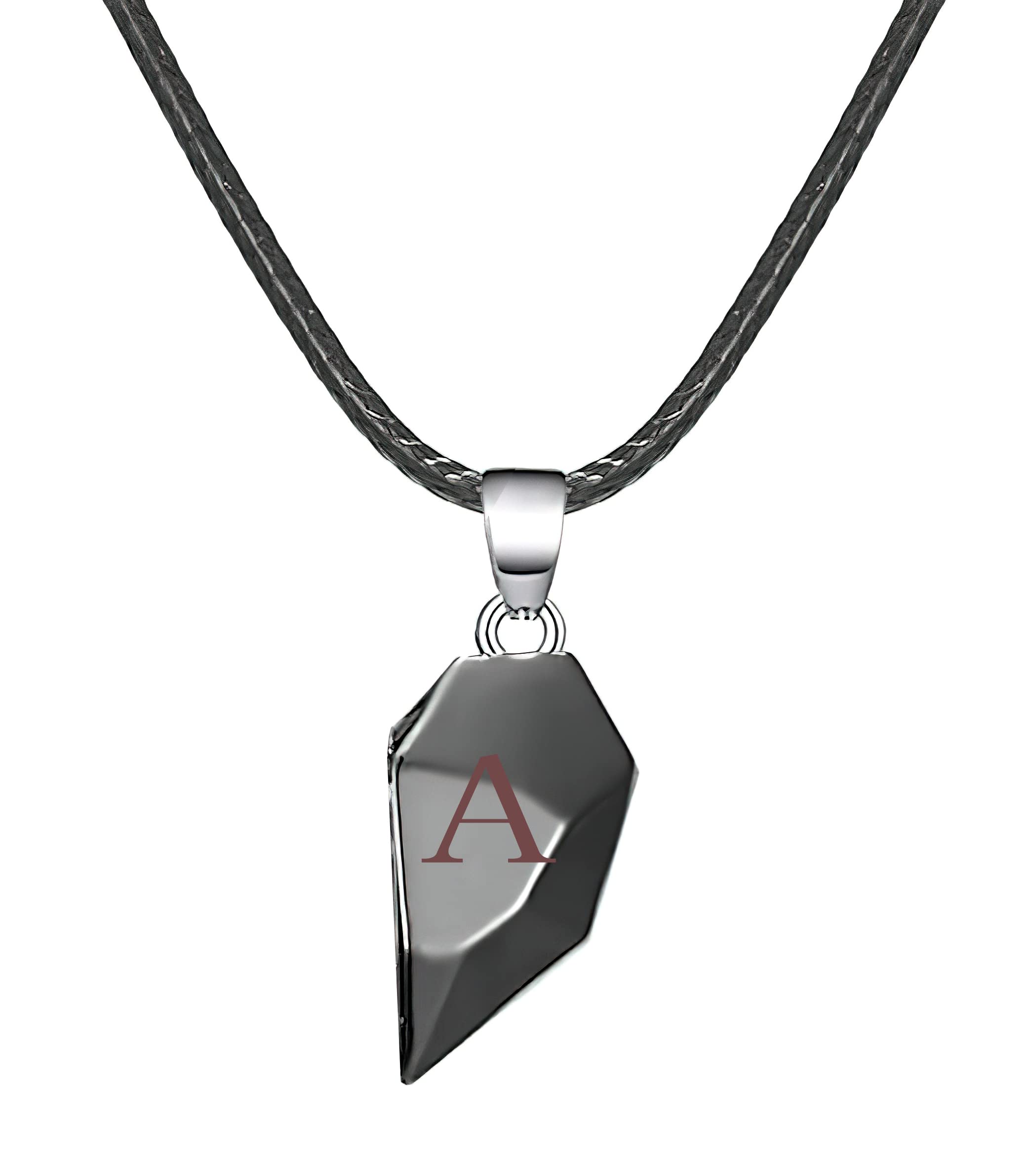 Matching Couples Necklaces with Initial Heart - Best Friend Magnetic Heart Necklace for Couples, Valentine's Day Gifts for Girlfriend & Boyfriend - Perfect for Anniversaries, Weddings & Romantic Dates