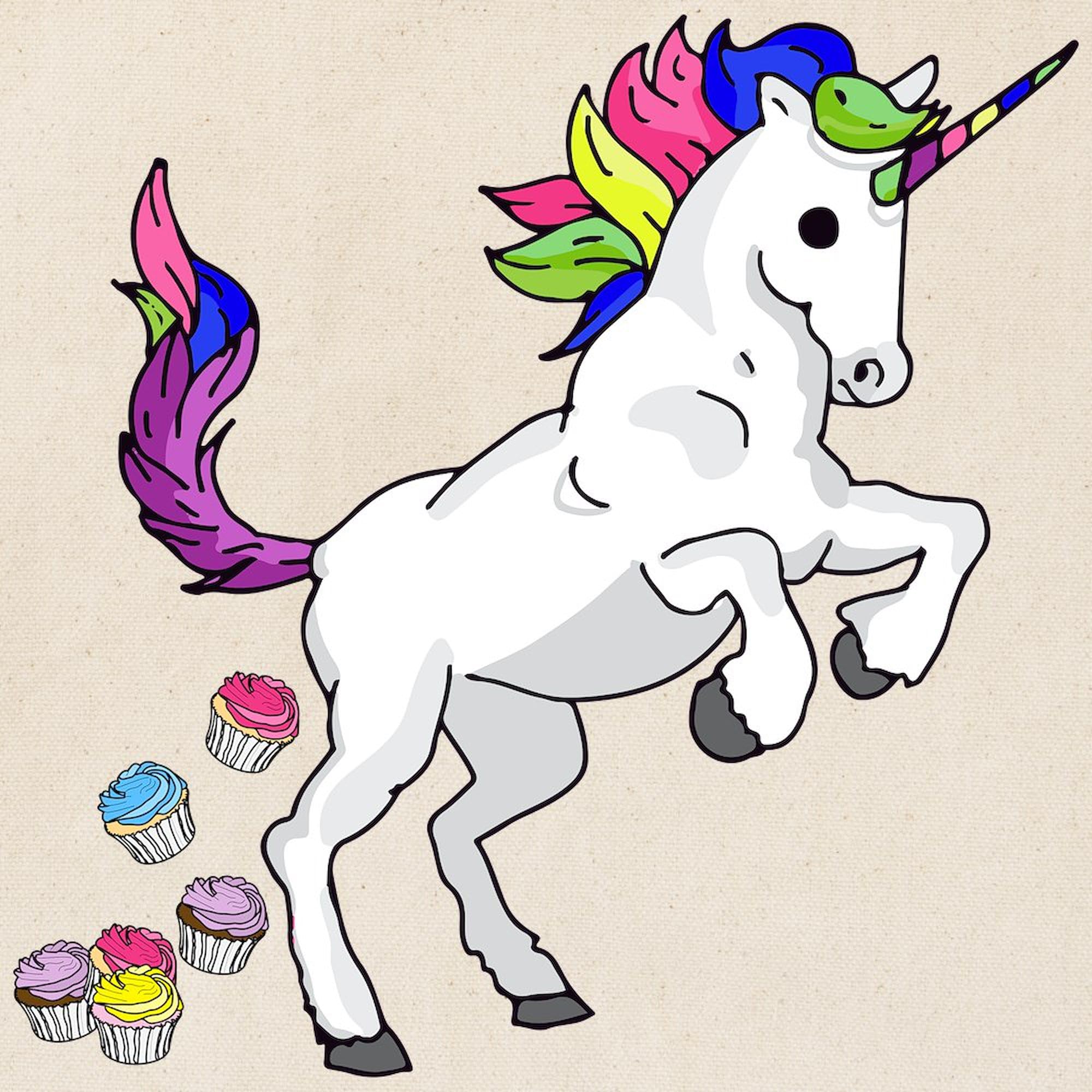 Unicorn Cupcakes Canvas Tote Bag - Eco-Friendly Reusable Shopping Bag for Women | Perfect for Groceries, Beach Trips & Work Commute