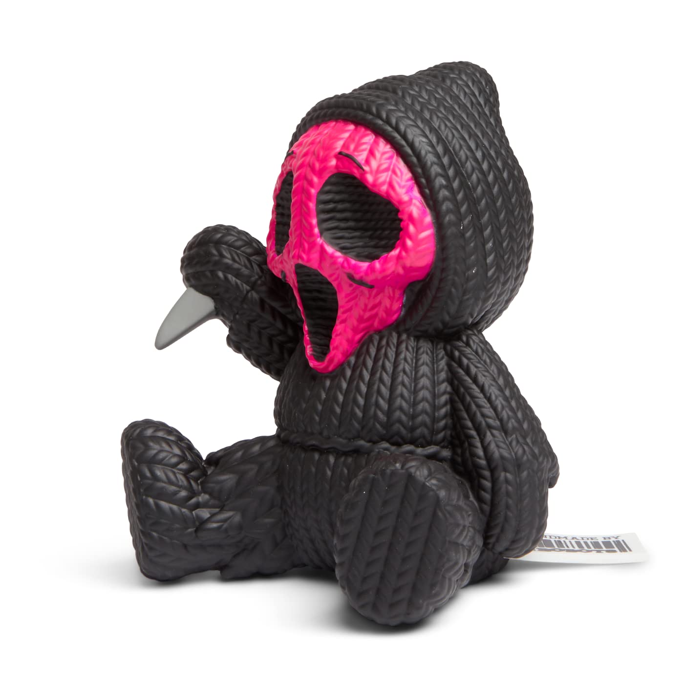 Limited Edition Fluorescent Pink Ghost Face #081 - Handcrafted Robot Art for Halloween Decor, Cosplay & Collectibles