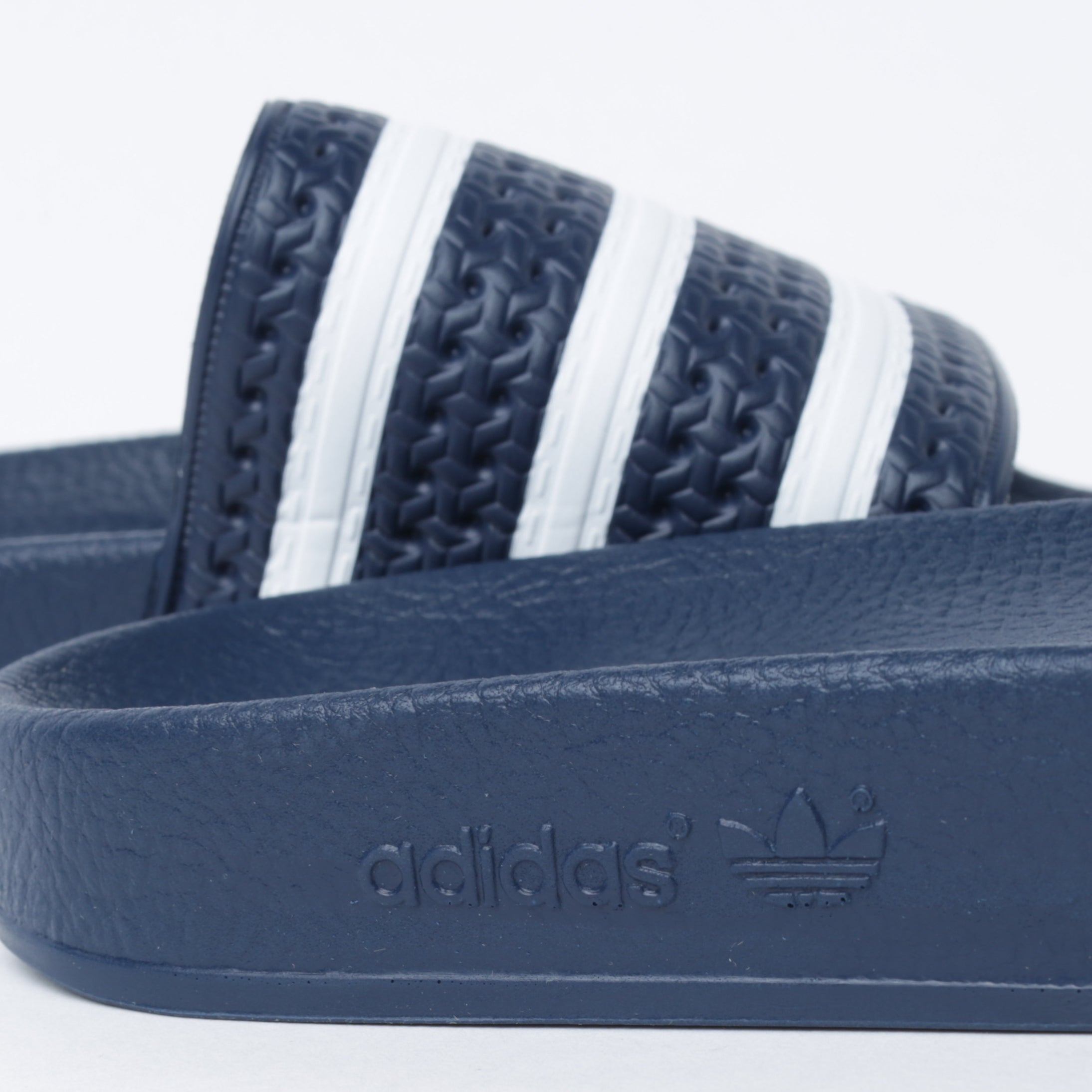Adidas Originals Adilette Slide Sandals for Men & Women - Navy/White - Comfortable Pool Slides for Beach, Shower & Casual Wear