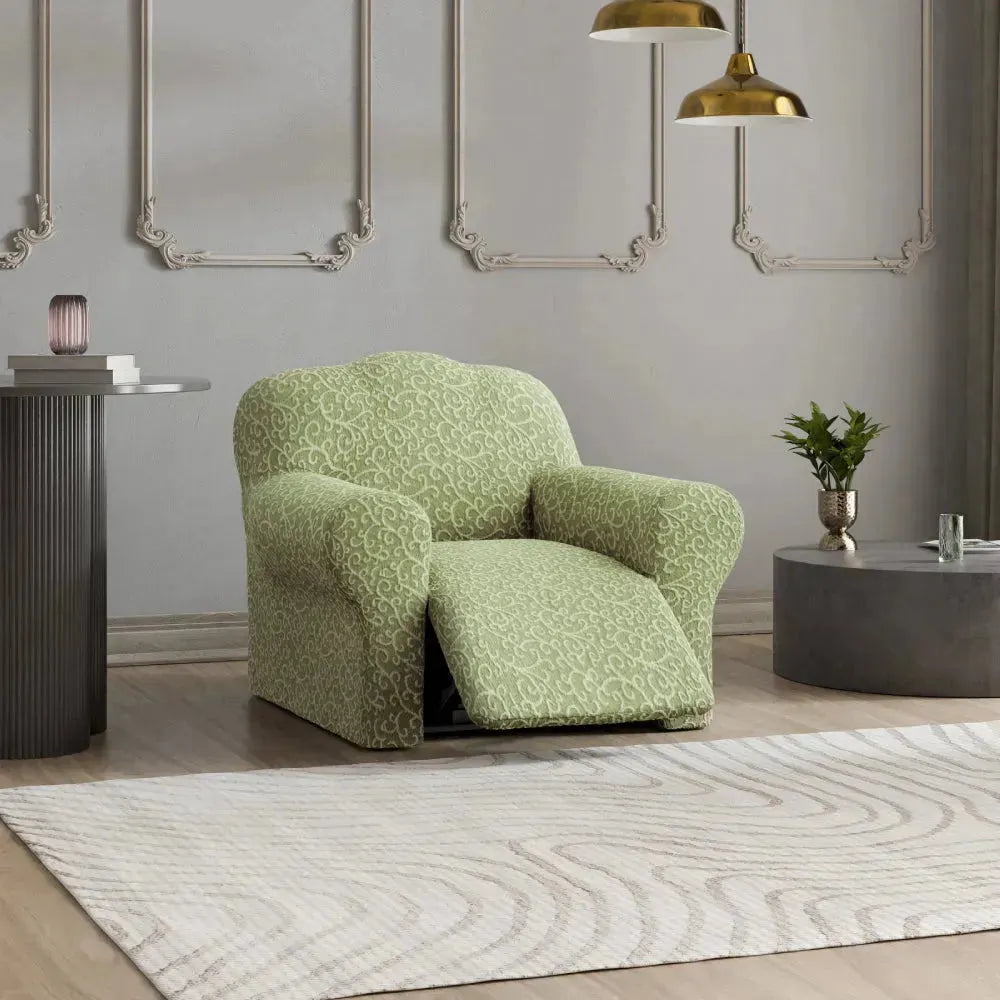 Reclining Armchair Slipcover - Jacquard 3D Collection Stretch Sofa Cover - Perfect for Living Room, Bedroom & Home Decor