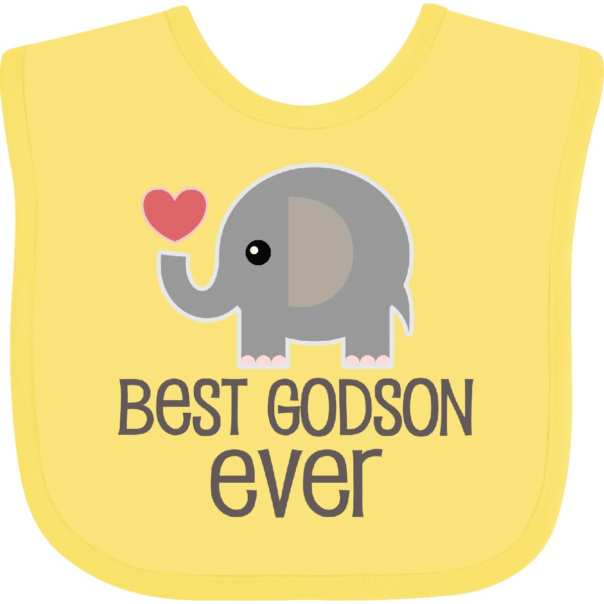 Inktastic Best Godson Baby Boy Bib - Soft & Absorbent Cotton Bib for Feeding, Drooling & Messy Meals - Perfect Gift for Newborns & Infants