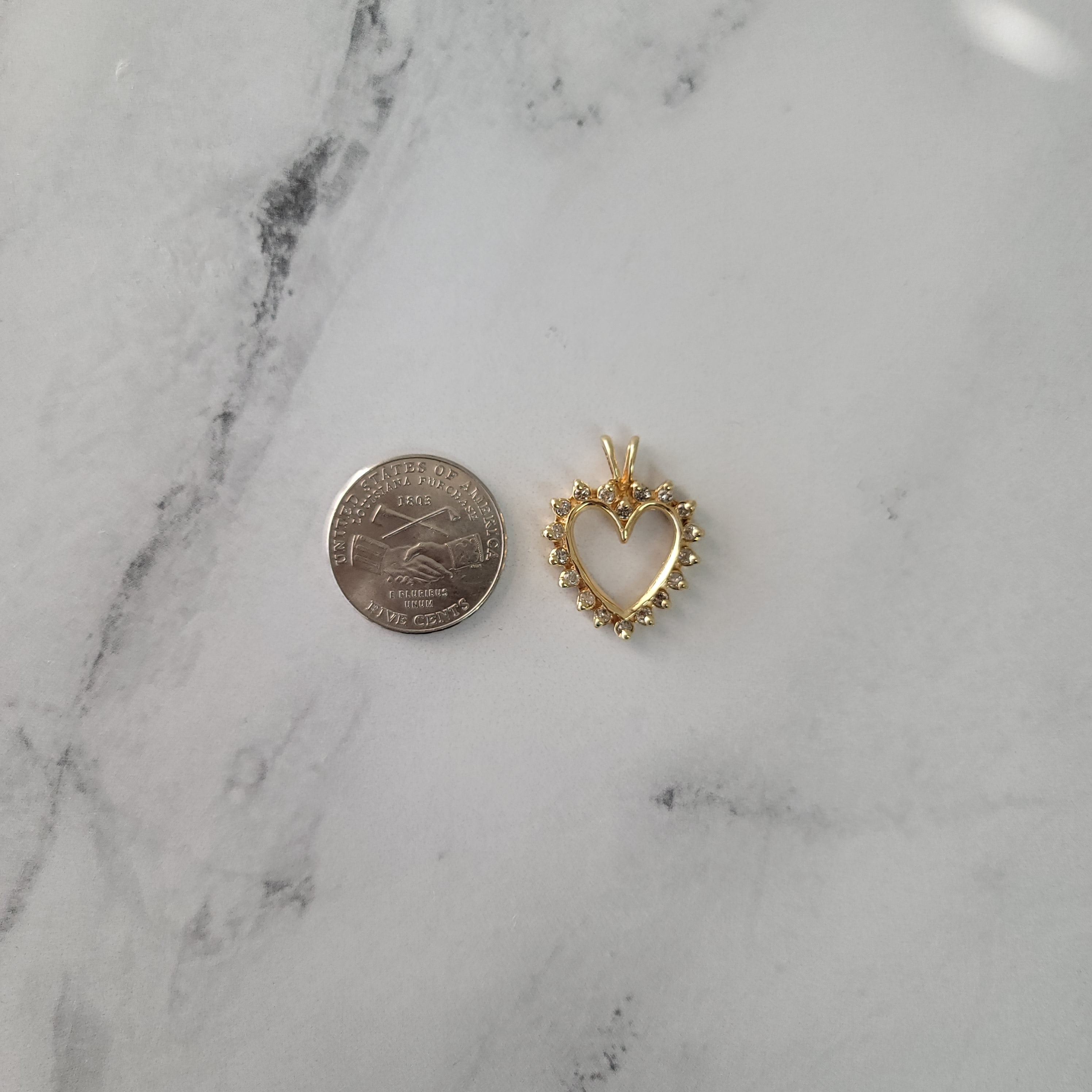 0.50 Carat Heart-Shaped Diamond Pendant Necklace in 14K Yellow Gold - Perfect for Valentine's Day, Anniversary & Romantic Gifts