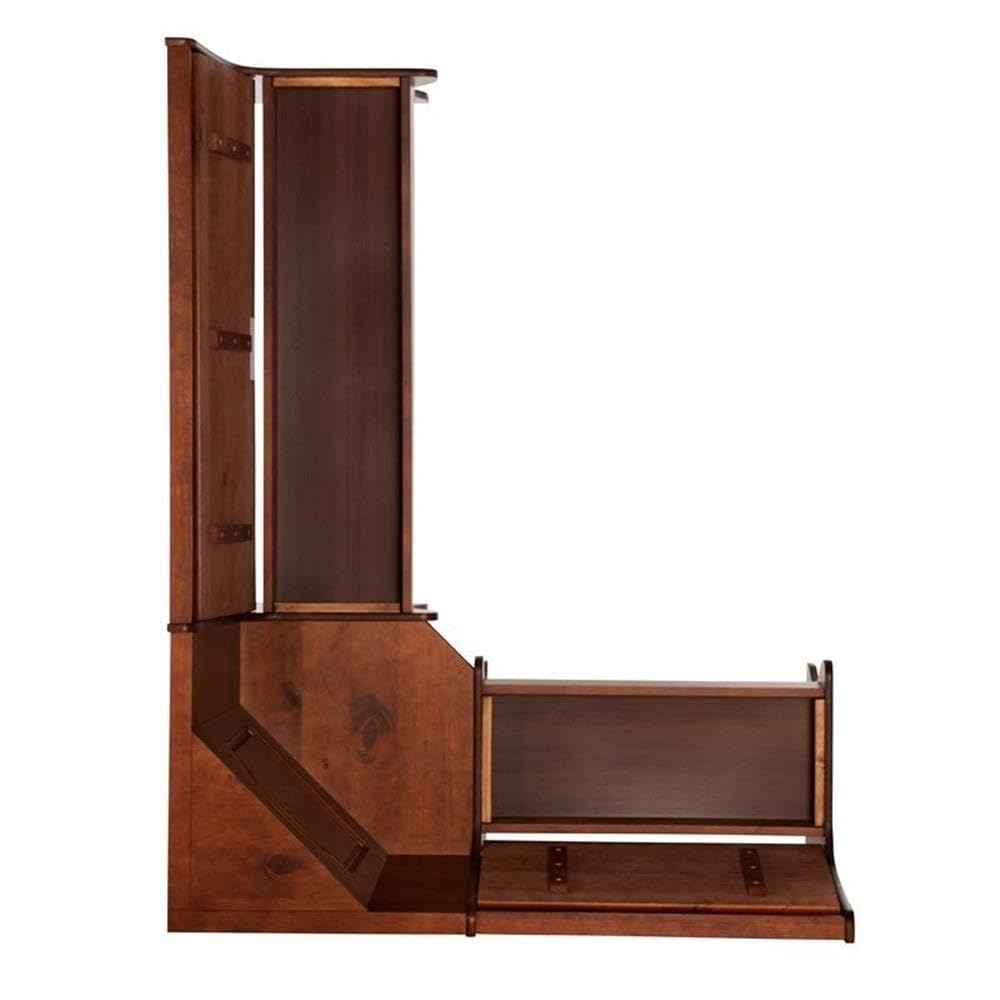 Premium Walnut Wood Kitchen Dining Nook Corner Unit - Space-Saving Furniture for Small Kitchens & Breakfast Nooks