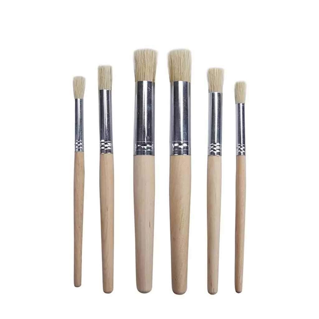 6pcs Professional Paint Brush Set for Oil & Acrylic Painting - Round Pointed Tip Brushes for Paint by Numbers, Canvas Art & DIY Craft Projects
