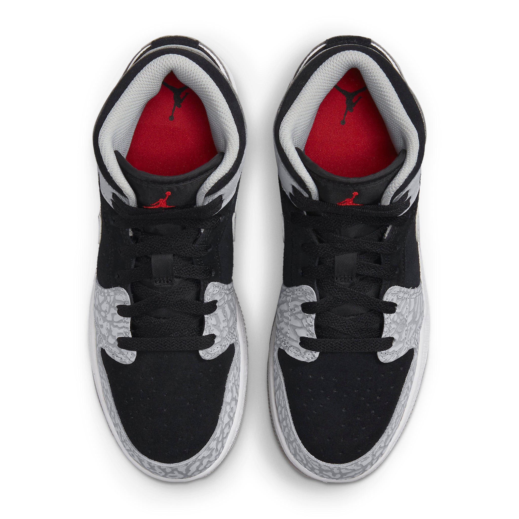 Air Jordan 1 Mid SE Elephant Print Basketball Shoes for Girls - Retro Style Sneakers for School, Sports & Streetwear Fashion