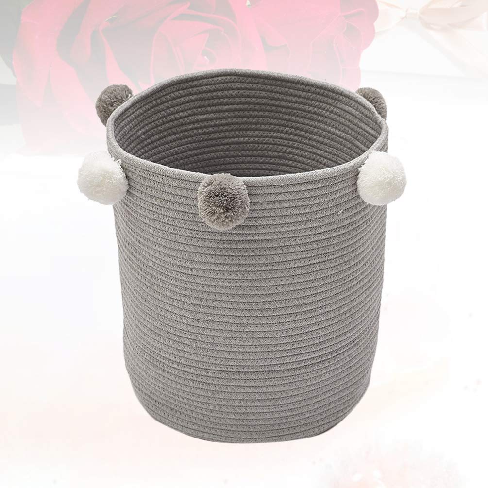 TOPBATHY Woven Cotton Storage Basket - Laundry Bin, Blanket Basket, Nursery Organizer for Clothes, Toys & Pillows | Perfect for Home, Bedroom & Nursery Organization
