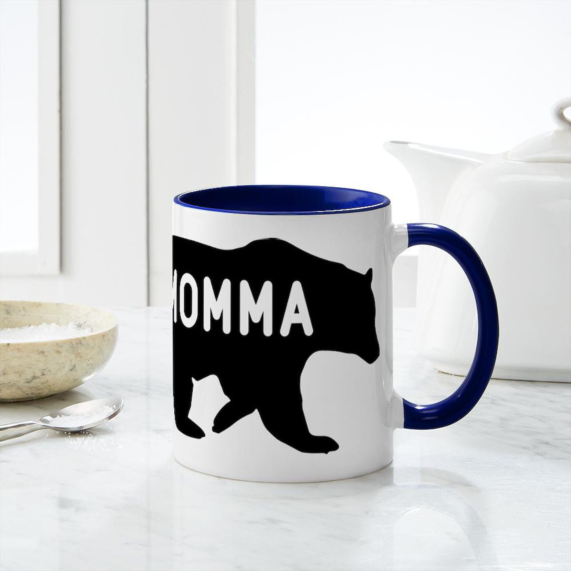 Momma Bear Ceramic Coffee Mug 11 oz (325 ml) - Perfect for Tea, Hot Chocolate & Coffee Lovers - Ideal Gift for Mothers Day, Birthday & Holidays
