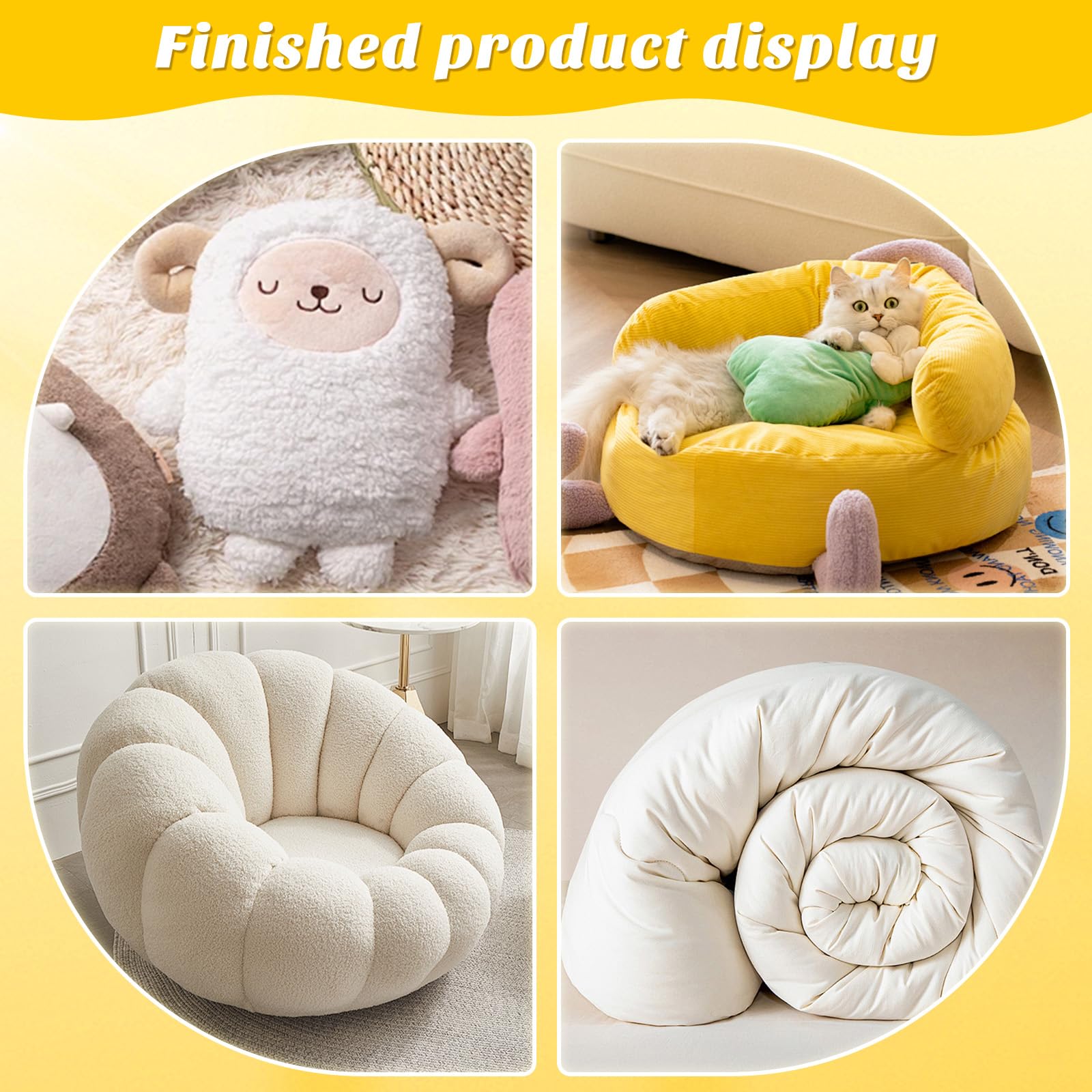 Polyester Fiberfill Stuffing 700g for Pillows & Stuffed Animals - DIY Craft & Home Decor