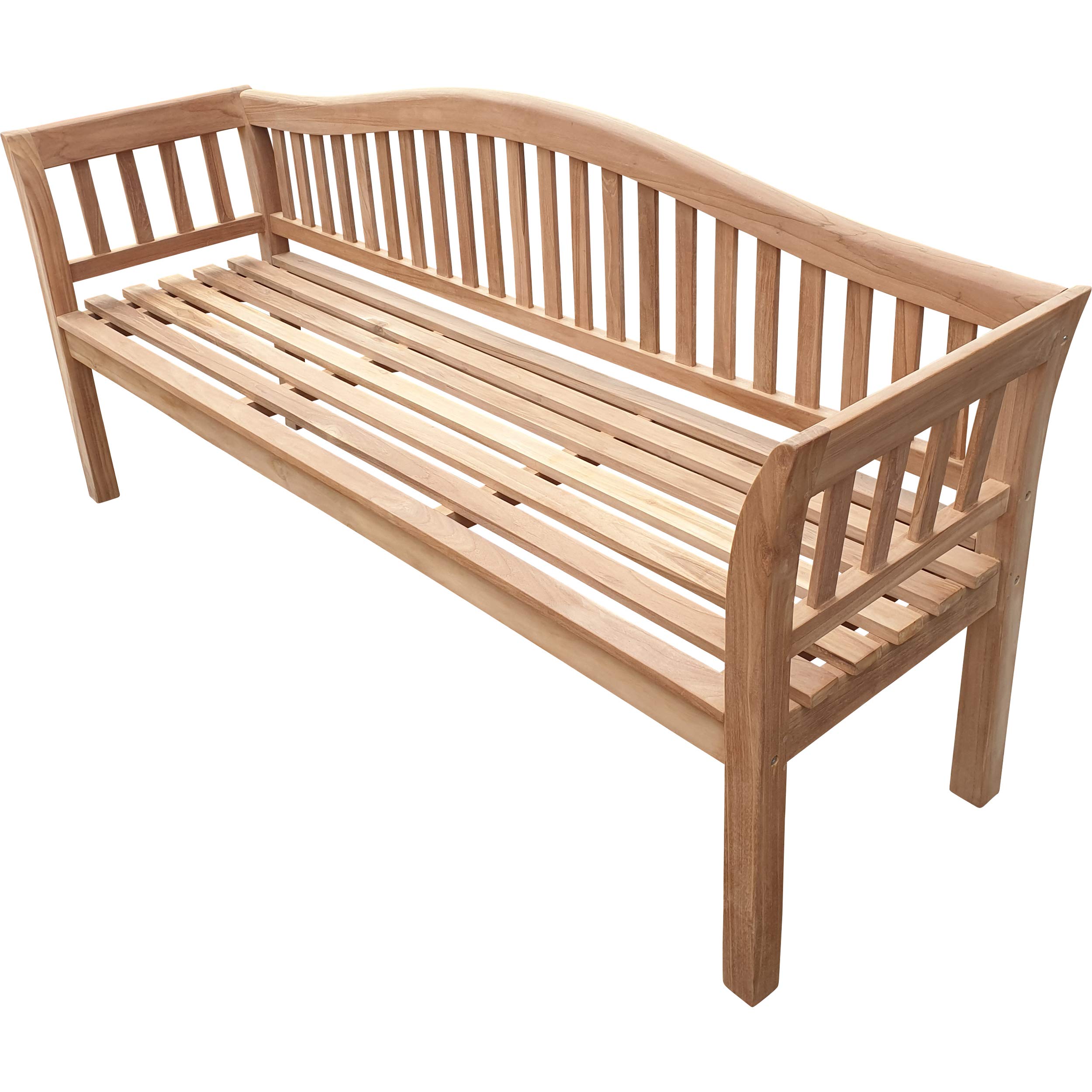 Premium 6-Foot Teak Wood Outdoor Patio Bench - Seven Seas Teak Oklahoma - Weather-Resistant Garden Seating for Backyard, Poolside & Deck Use
