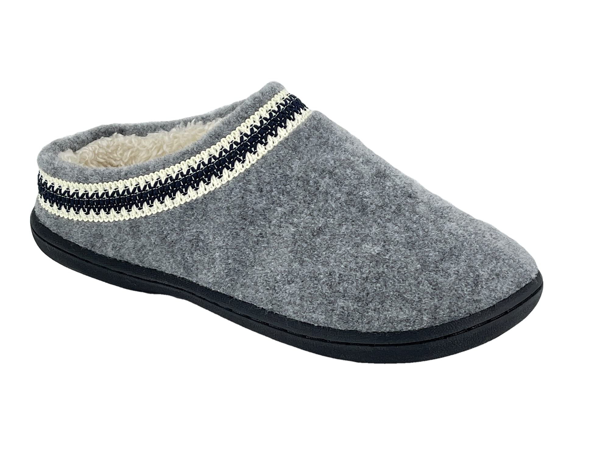 Clarks Women's Wool Felt Clog Slippers JMH1319T - Warm & Cozy Plush Faux Fur Lined House Shoes - Indoor/Outdoor Comfort for Women - Perfect for Home, Office & Winter Wear