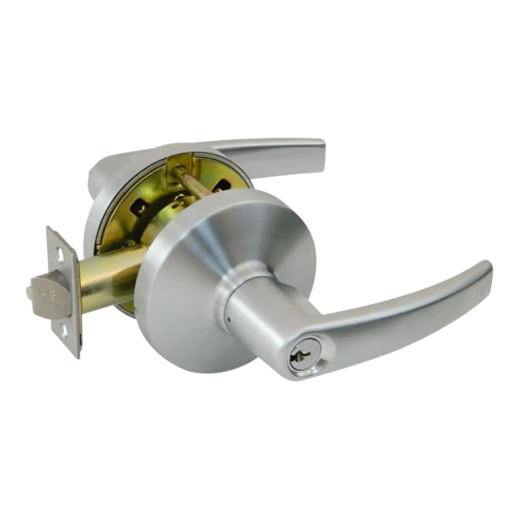 Pamex Yuma PLGS00 Keyed Entry Lever Lock - Satin Chrome Finish | Secure Home & Office Doors | Damaged Box (New) | Ideal for Residential & Commercial Security