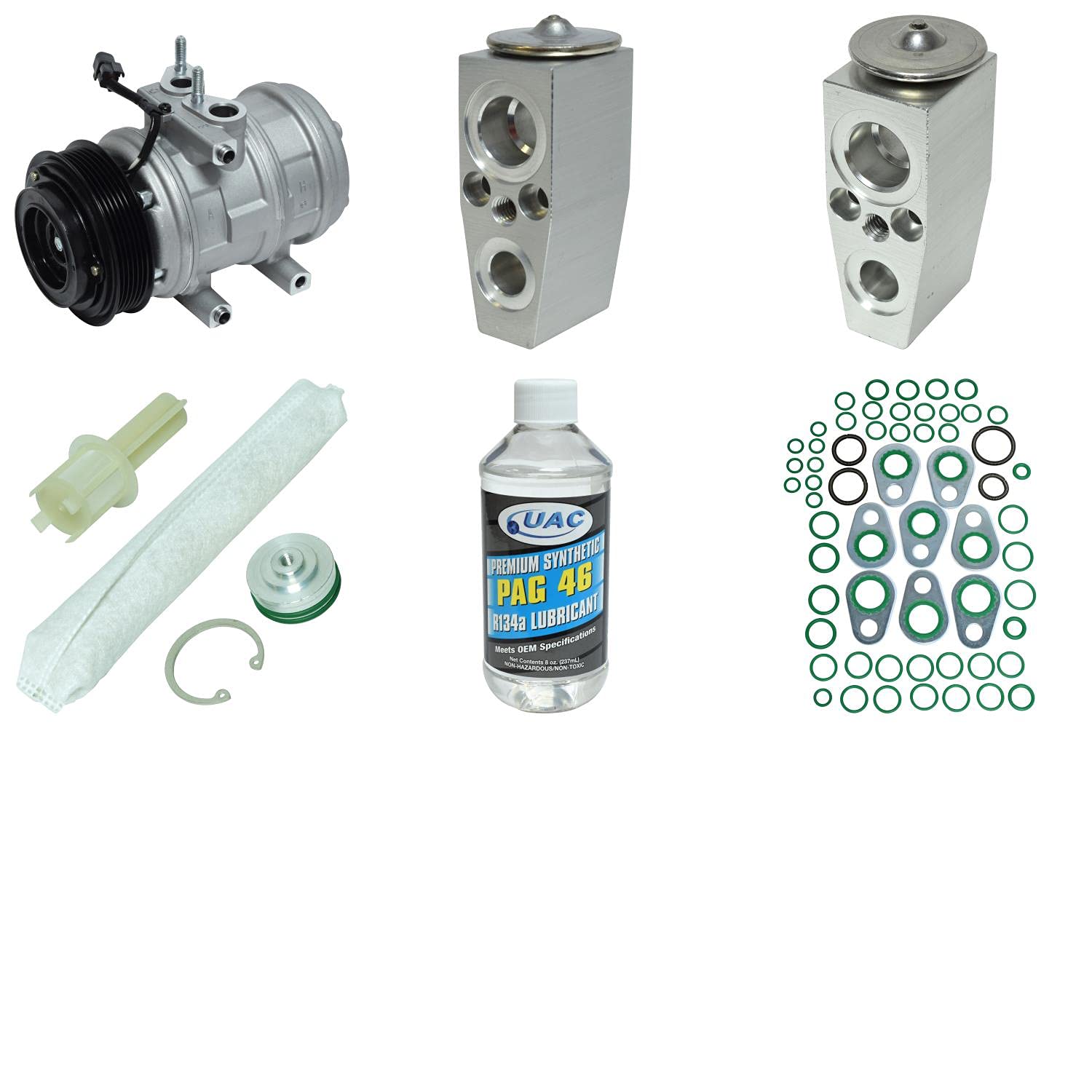 HVAC A/C Compressor Replacement Kit - Compatible with Multiple Car Models - High Performance Auto AC Repair Kit for Home Mechanics & Professionals - Perfect for DIY Car Maintenance & AC System Repair