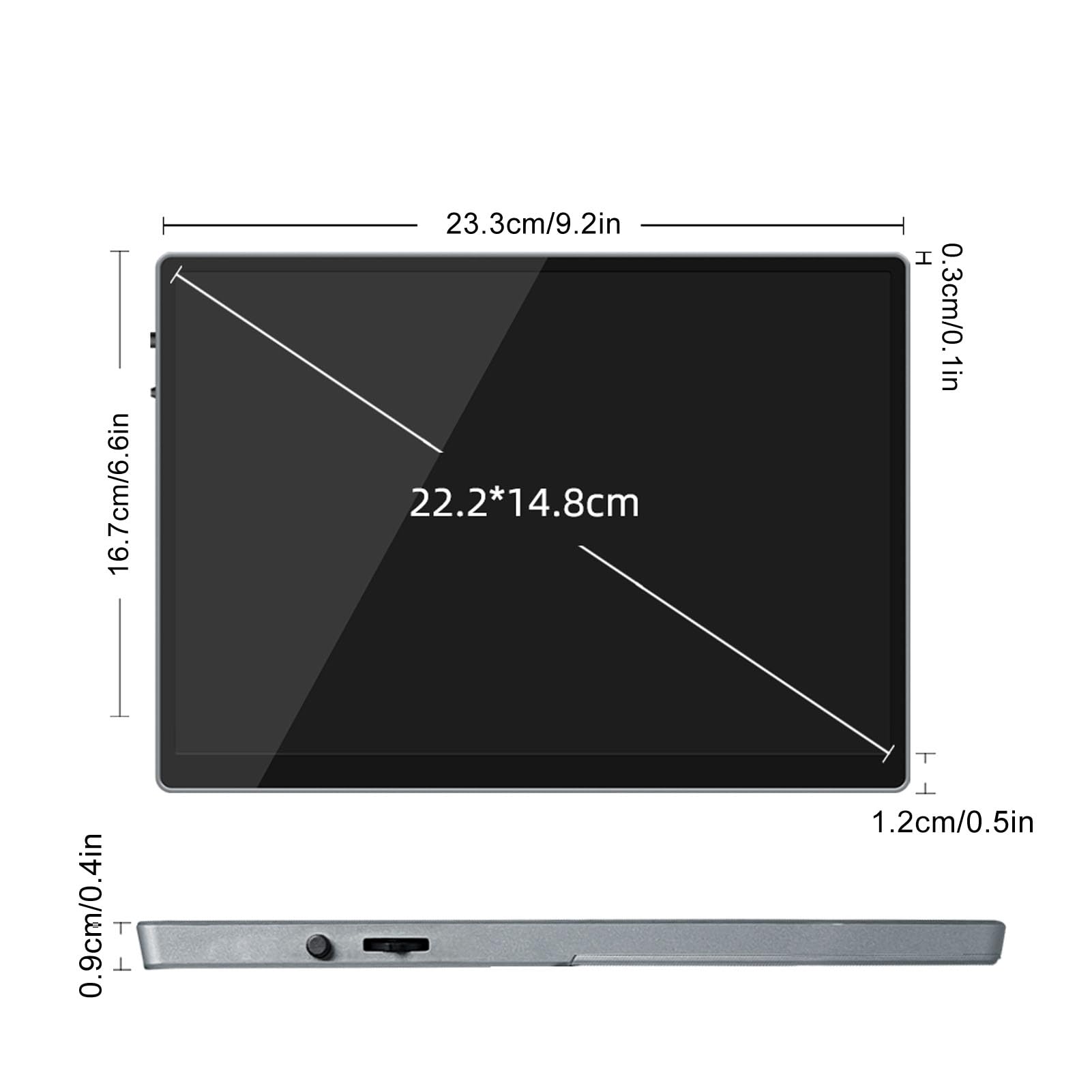 10.5 Inch Yctze Touchscreen Monitor - 1920x1280 IPS Display, 16:9 Mini Monitor with Eye Protection & Built-in Speakers | Perfect for Digital Signage, Gaming, and Office Work