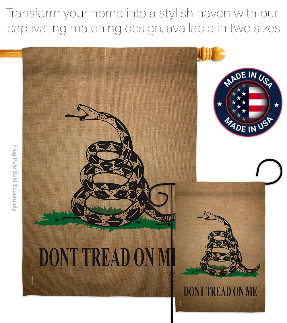 Breeze Decor Gadsden Americana Flag Set - 28